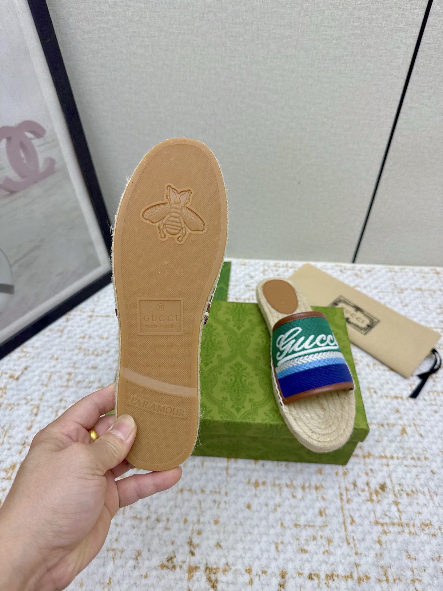 Gucci Women's Espadrille Slide Sandal with Logo, Comfortable and Stylish 8 i1751856758225 4434 0 6