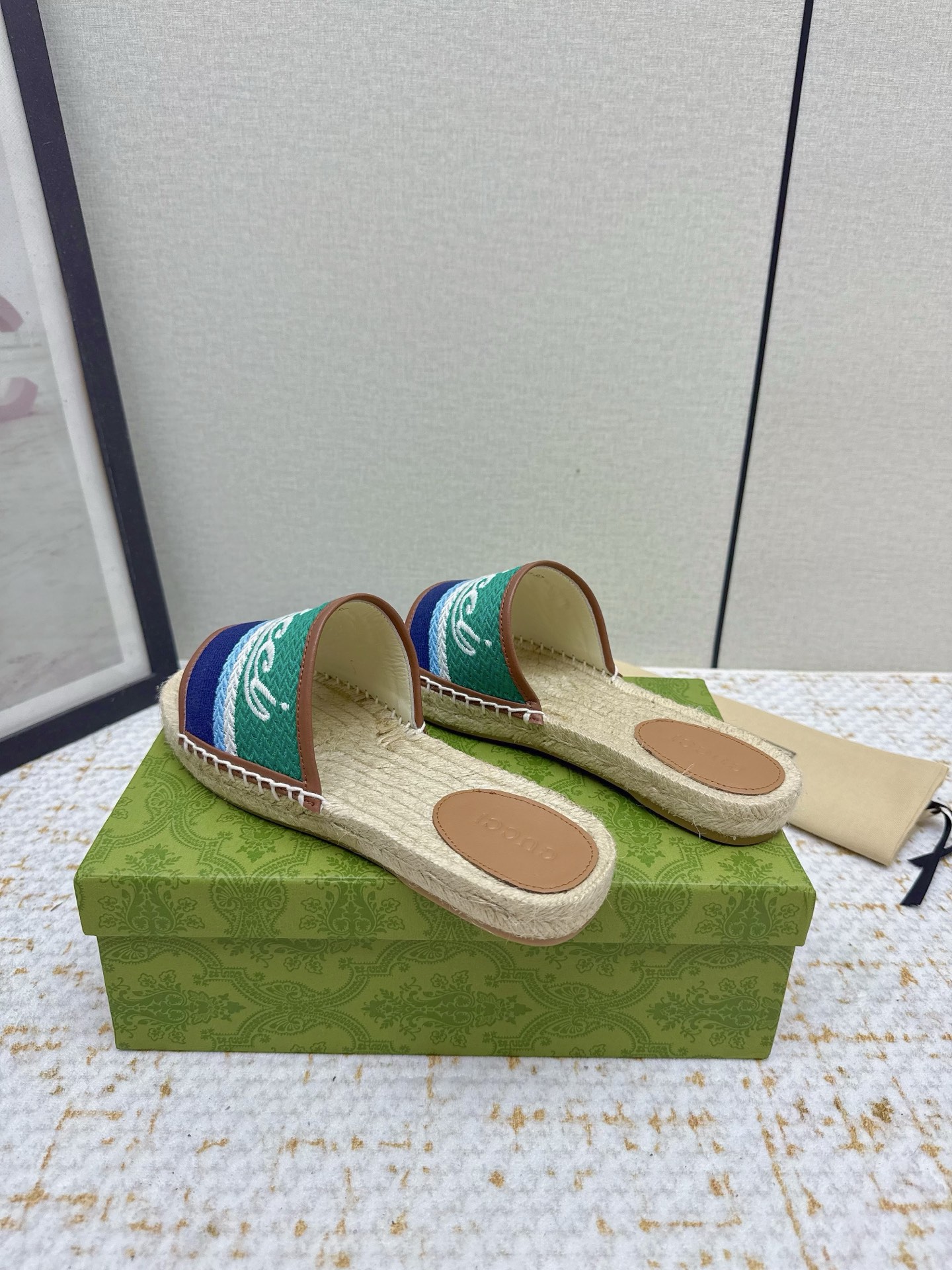 Gucci Women's Espadrille Slide Sandal with Logo, Comfortable and Stylish 9 i1751856758263 4628 0 7