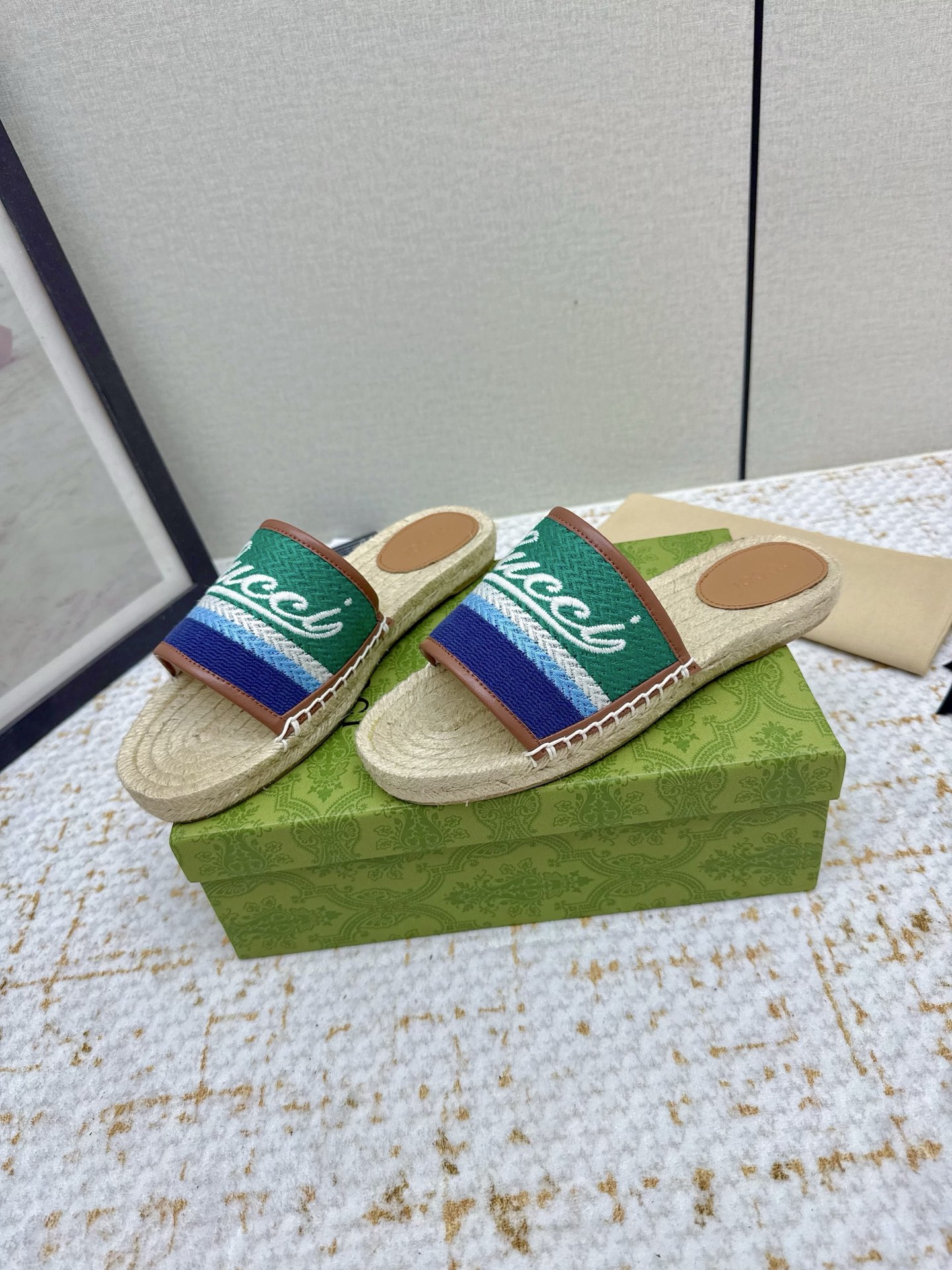 Gucci Women's Espadrille Slide Sandal with Logo, Comfortable and Stylish 4 i1751856761029 296 0 2