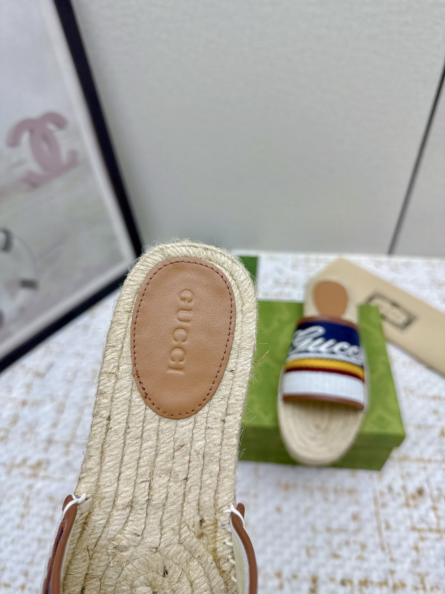 Gucci Women's Espadrille Slides with Embroidered Logo - Stylish and Comfortable 6 i1751856785953 2729 0 5