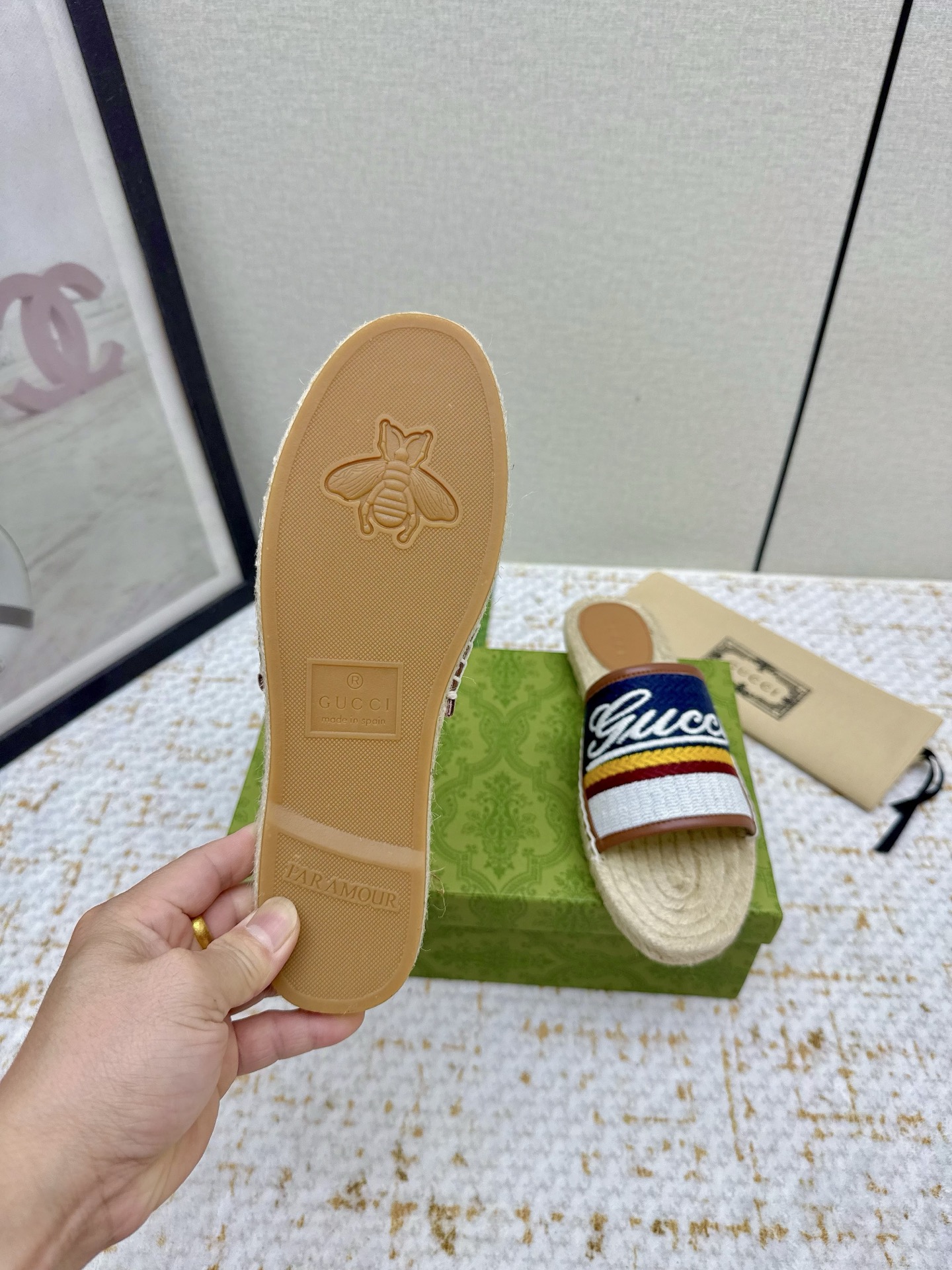 Gucci Women's Espadrille Slides with Embroidered Logo - Stylish and Comfortable 7 i1751856786012 2623 0 6