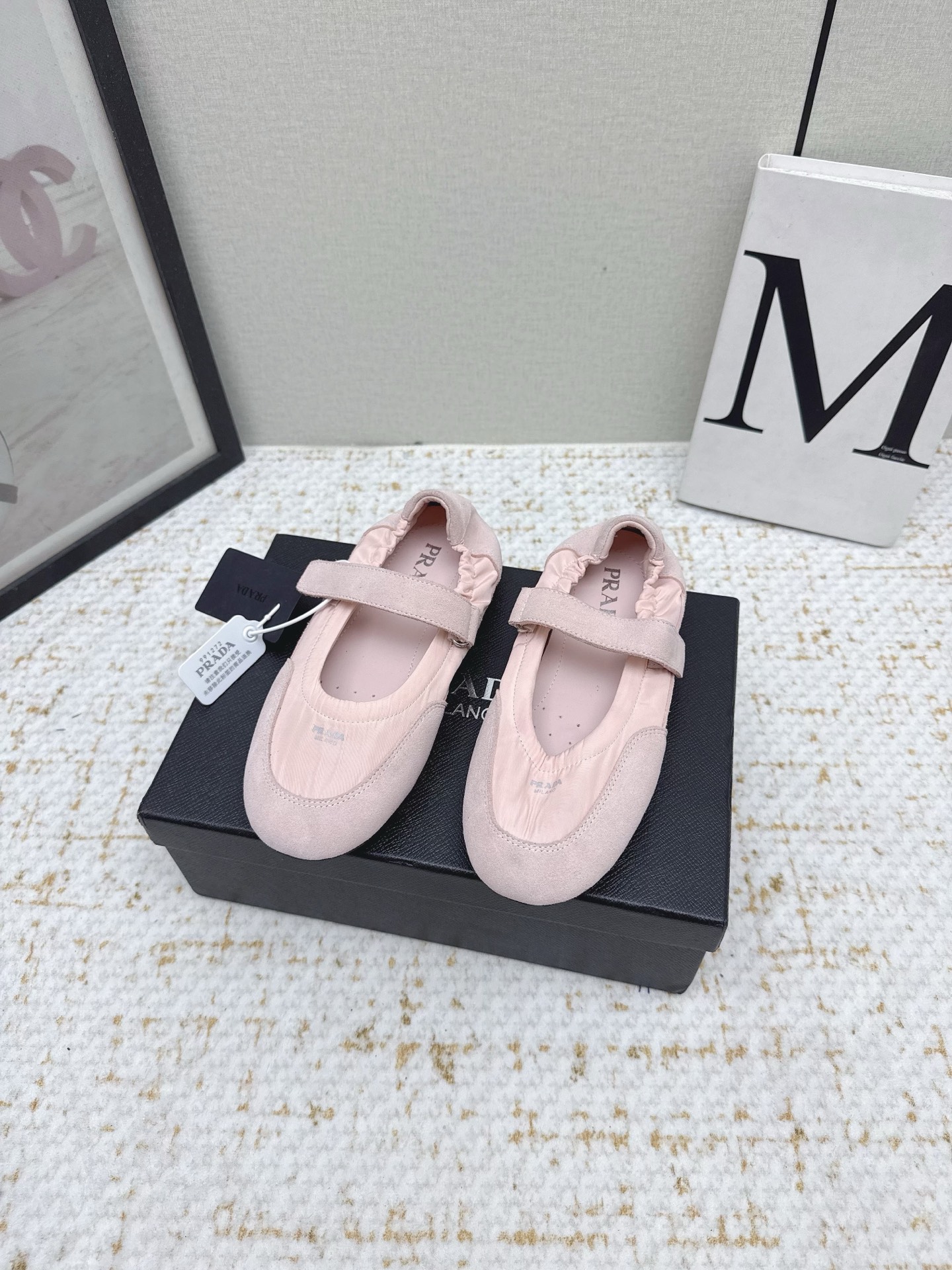 “Prada 25sssfw Mary Jane’s Recreational Shoes: High-Quality Sheepskin Ballet Shoes” - 图片 2