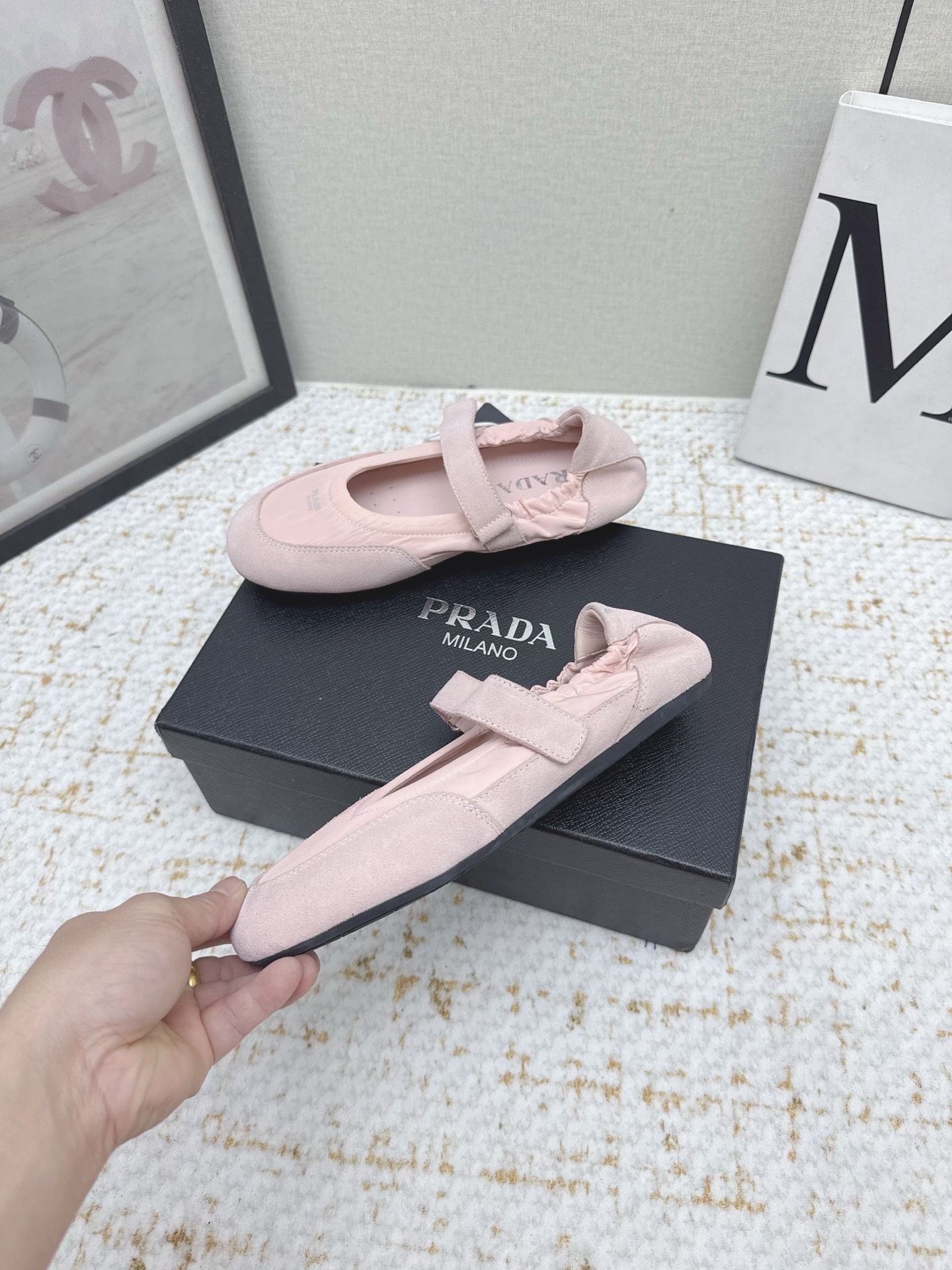 “Prada 25sssfw Mary Jane’s Recreational Shoes: High-Quality Sheepskin Ballet Shoes” - 图片 5