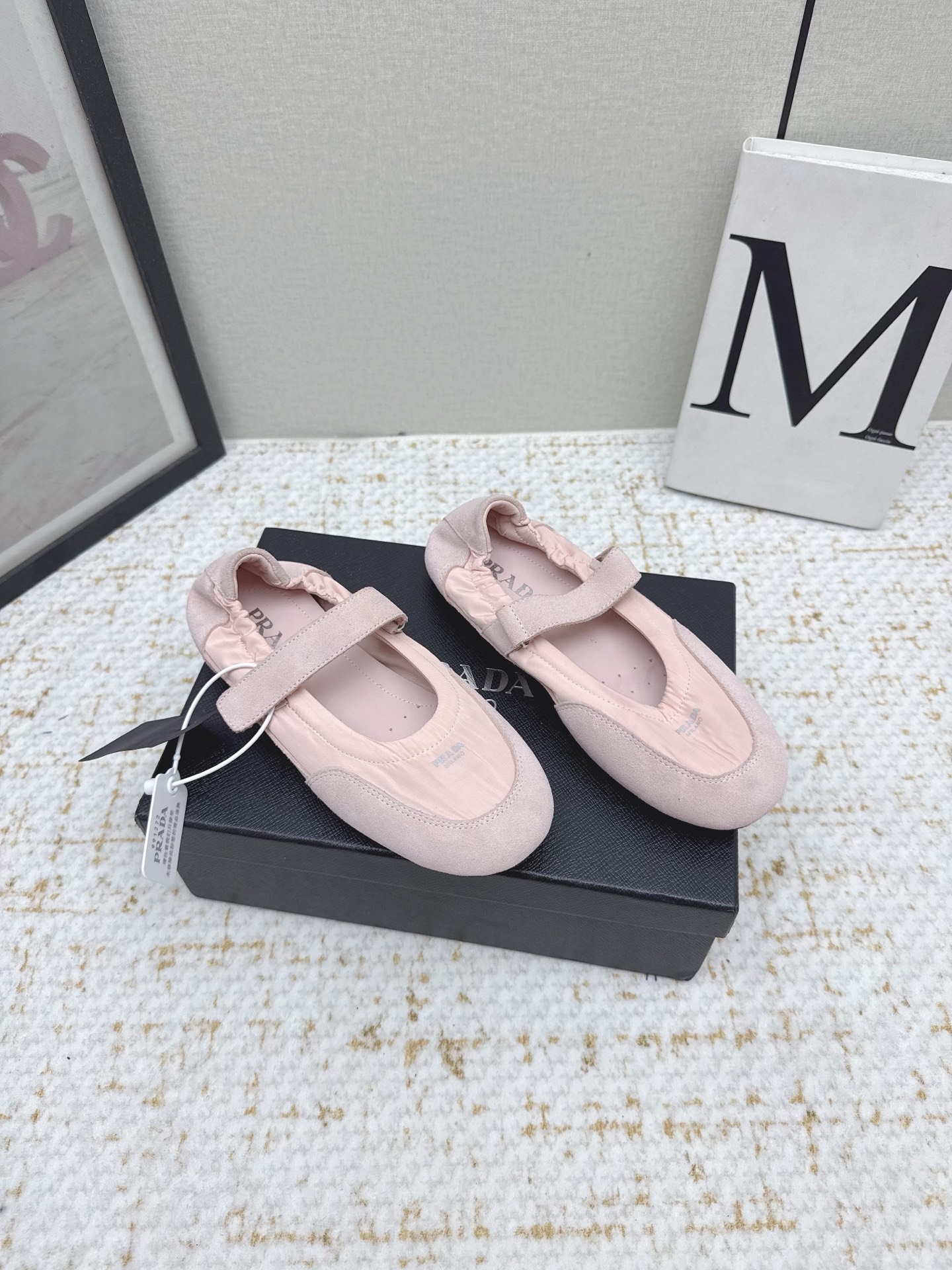 “Prada 25sssfw Mary Jane’s Recreational Shoes: High-Quality Sheepskin Ballet Shoes” - 图片 1