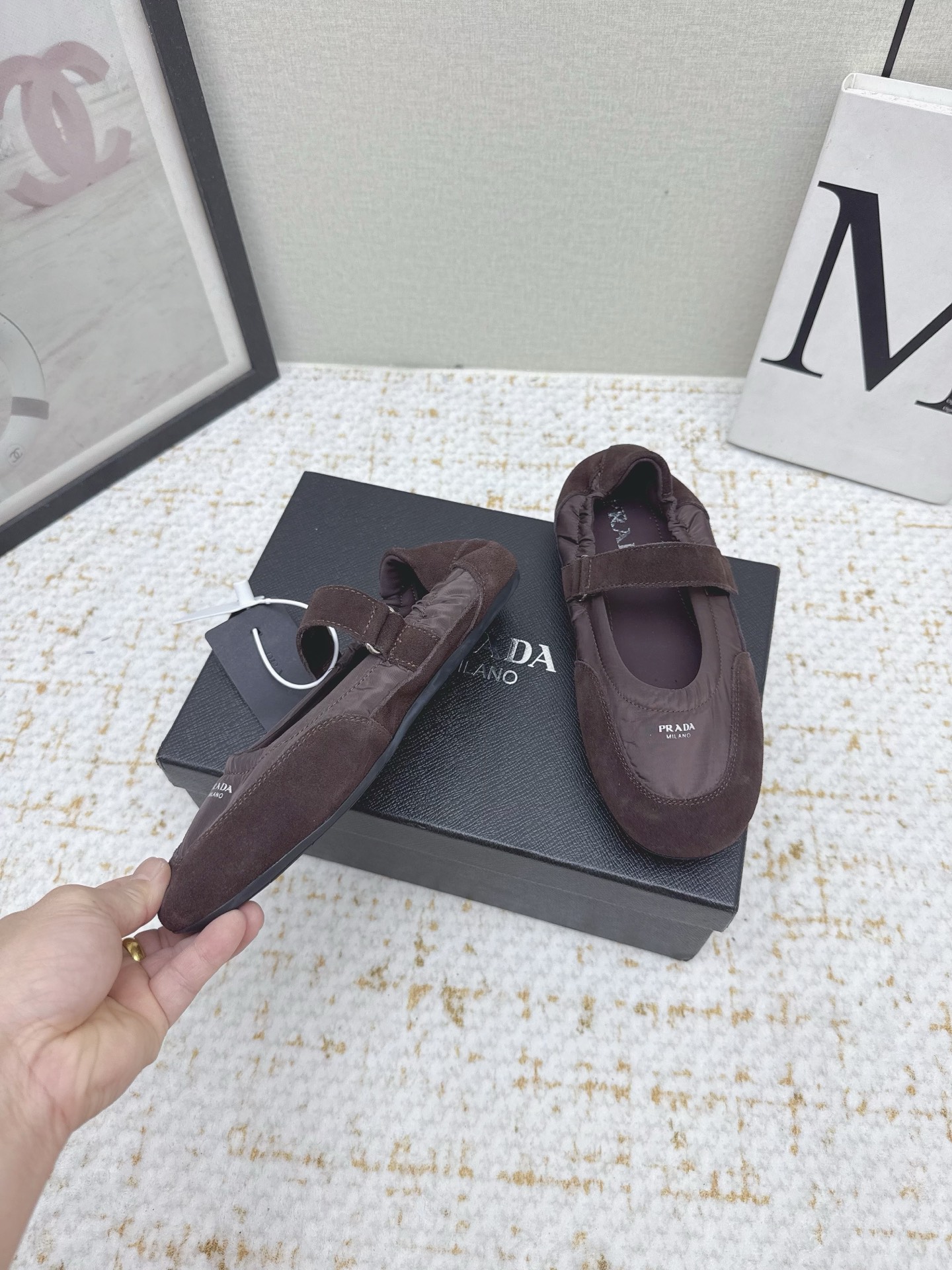 Title: Prada Prada P’s 25sssfw Mary Jane Recreational Shoes Description: High-quality Prada ballet shoes with soft gel cloud-stepping, sheepskin shoeface, - 图片 4
