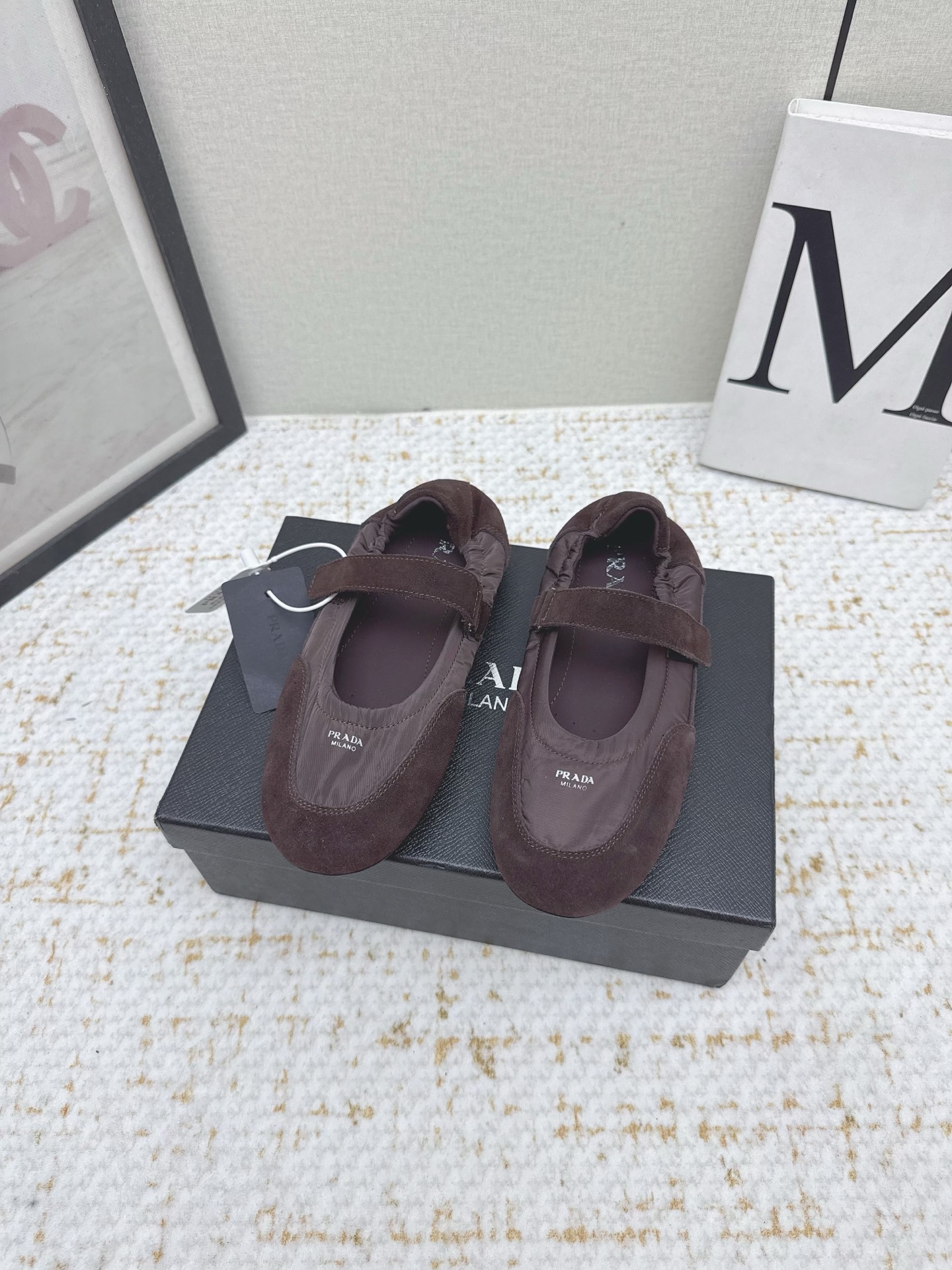 Title: Prada Prada P’s 25sssfw Mary Jane Recreational Shoes Description: High-quality Prada ballet shoes with soft gel cloud-stepping, sheepskin shoeface, - 图片 2