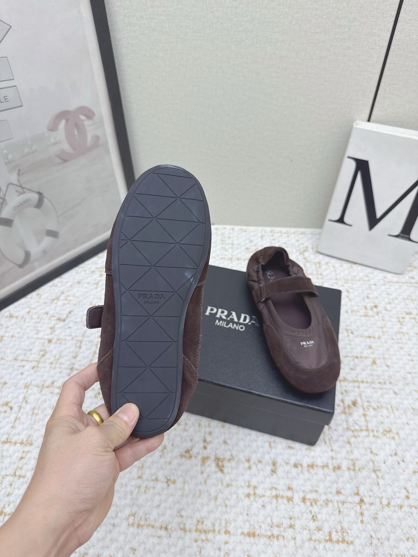 Title: Prada Prada P’s 25sssfw Mary Jane Recreational Shoes Description: High-quality Prada ballet shoes with soft gel cloud-stepping, sheepskin shoeface, - 图片 6