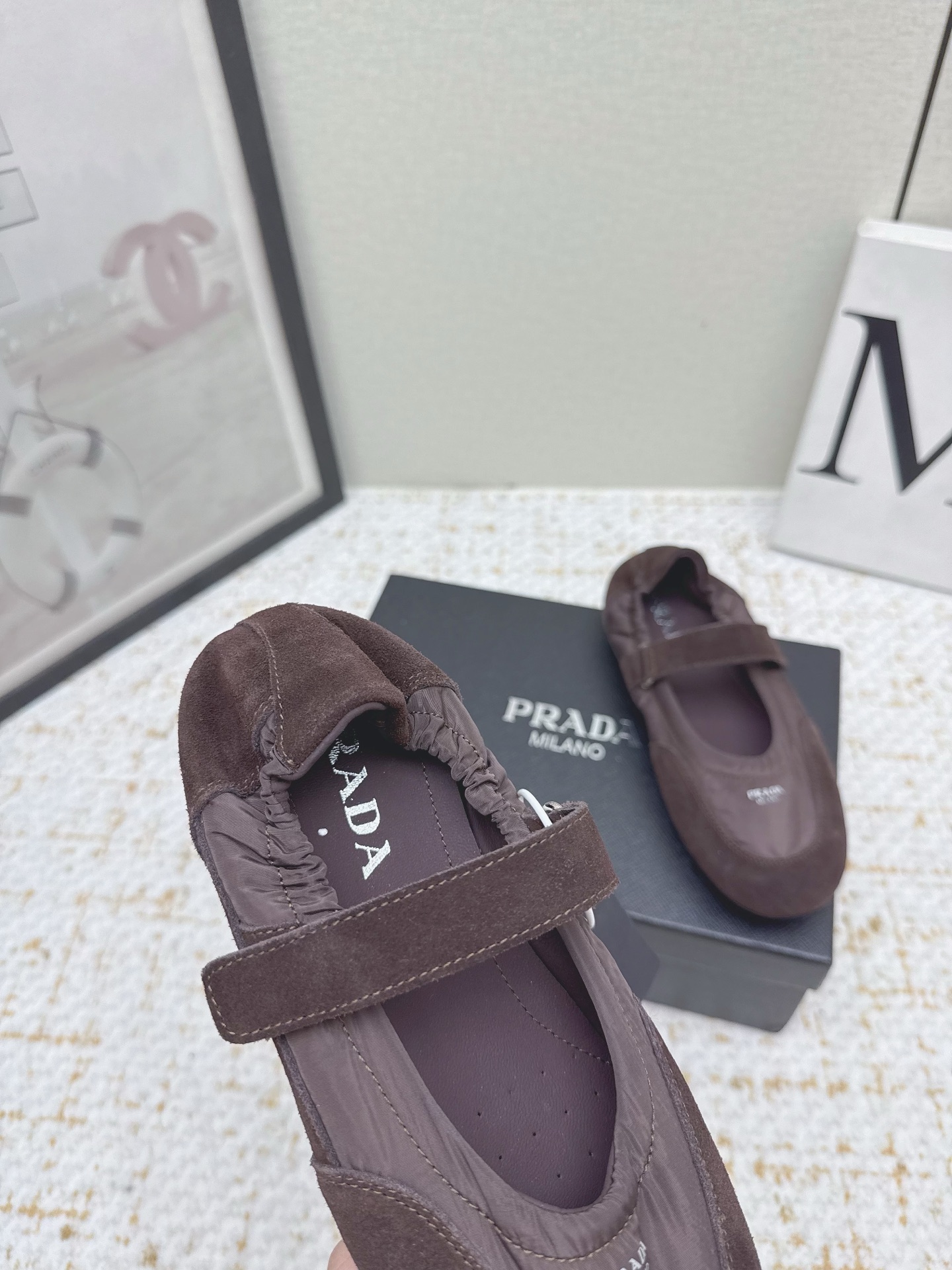 Title: Prada Prada P’s 25sssfw Mary Jane Recreational Shoes Description: High-quality Prada ballet shoes with soft gel cloud-stepping, sheepskin shoeface, - 图片 7