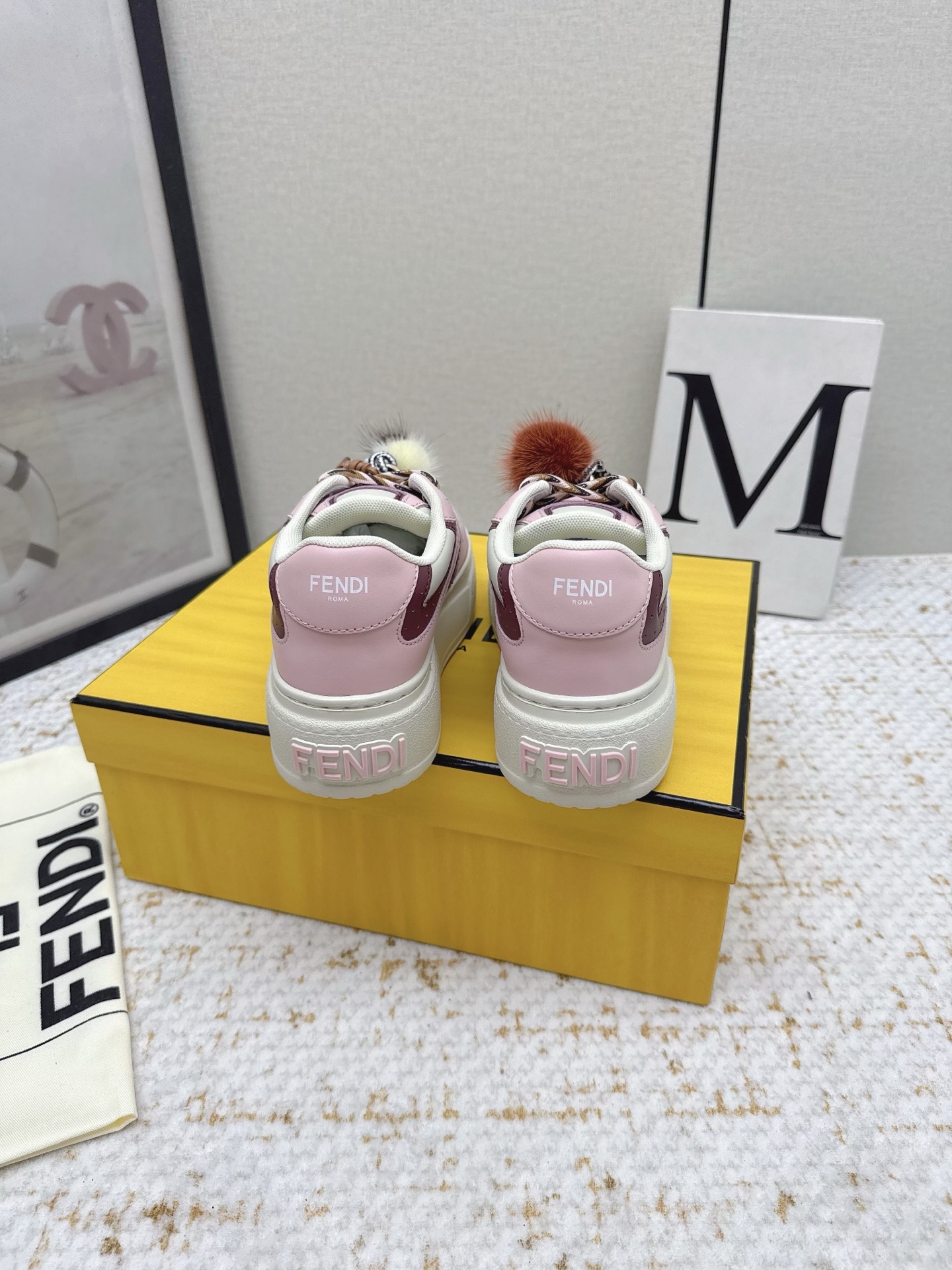 FENDI Match Belt Sneakers: White Leather, FF Details, Rubber Soles – Size 35-40 Women’s Shoes - 图片 9