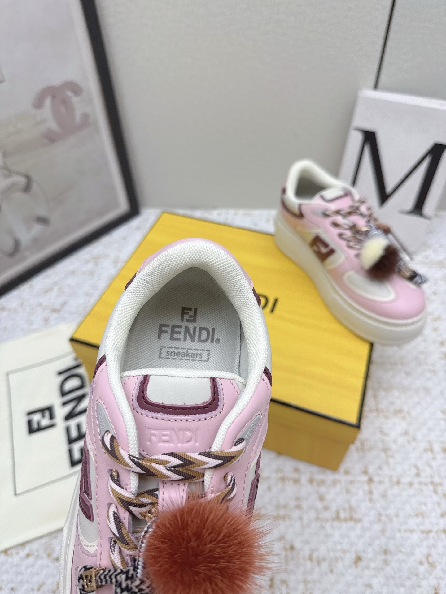 FENDI Match Belt Sneakers: White Leather, FF Details, Rubber Soles – Size 35-40 Women’s Shoes - 图片 8