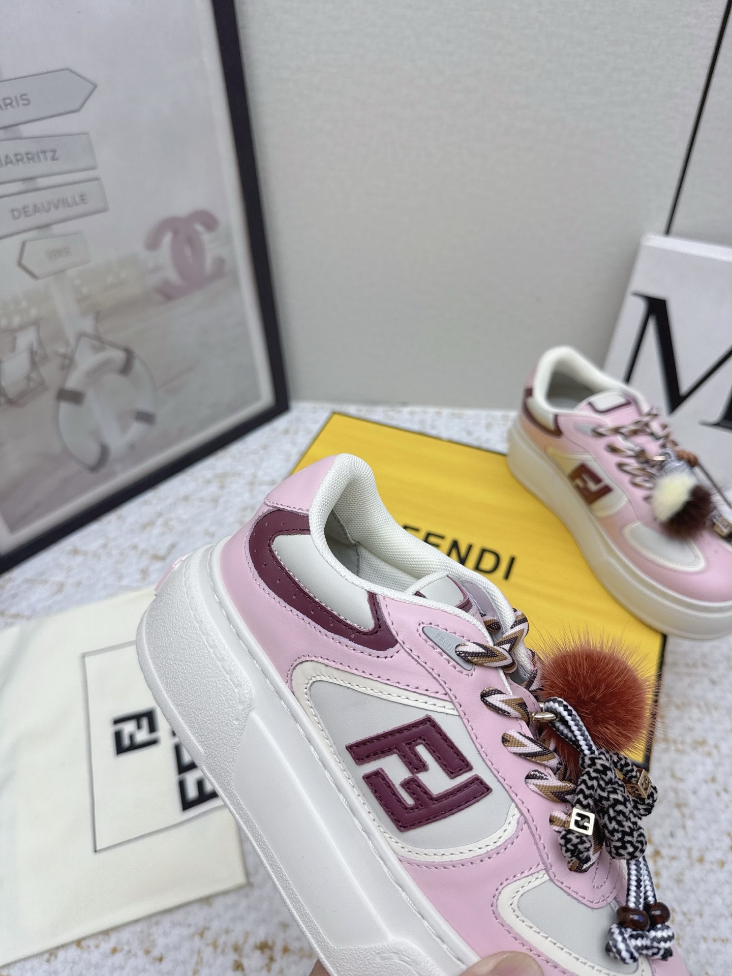 FENDI Match Belt Sneakers: White Leather, FF Details, Rubber Soles – Size 35-40 Women’s Shoes - 图片 7