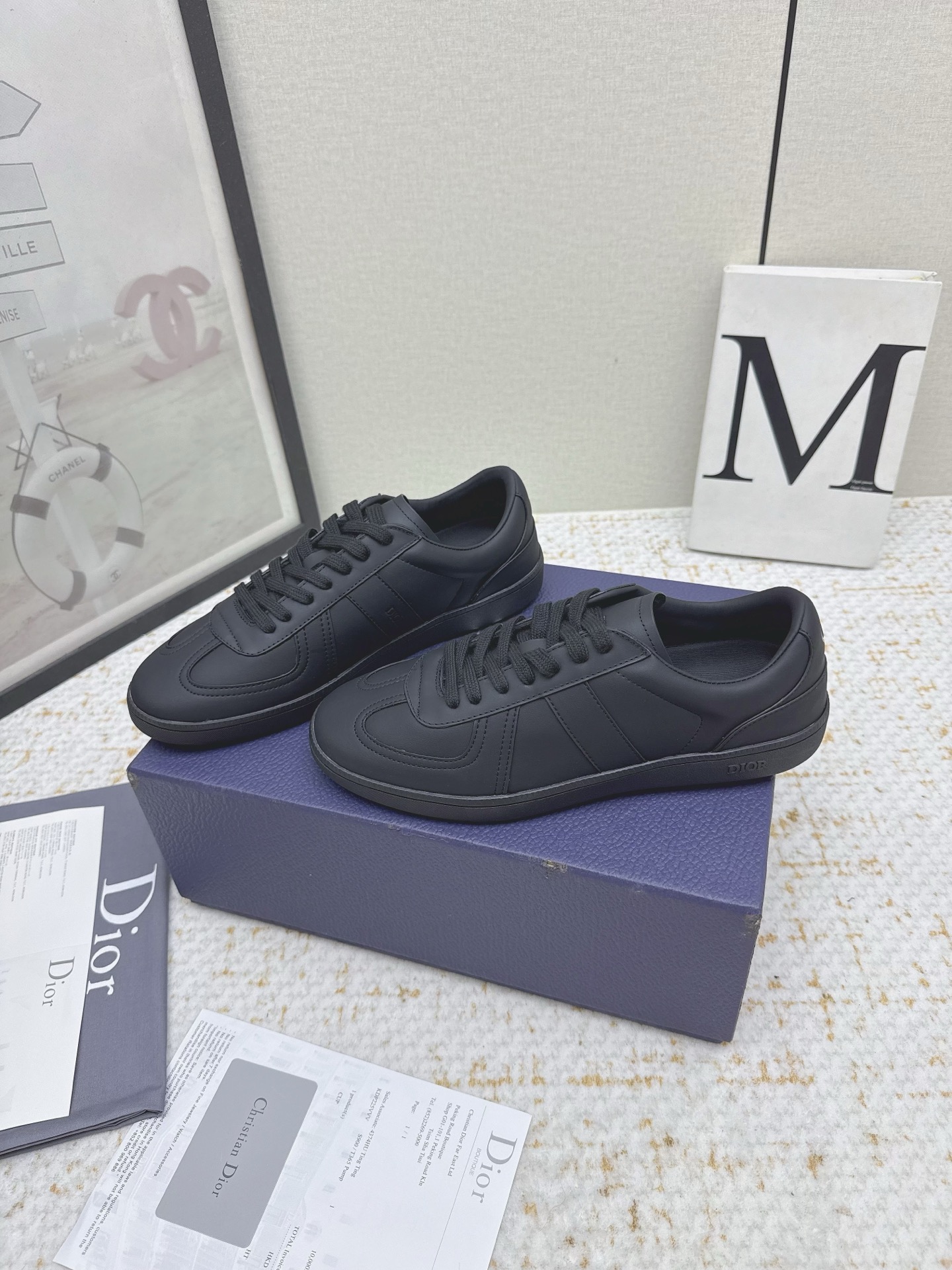 Dior B01 Matchpoint Leather Sneakers - Black, Iconic CD Logo, Couple Style 4 i1756106101059 146 0 2