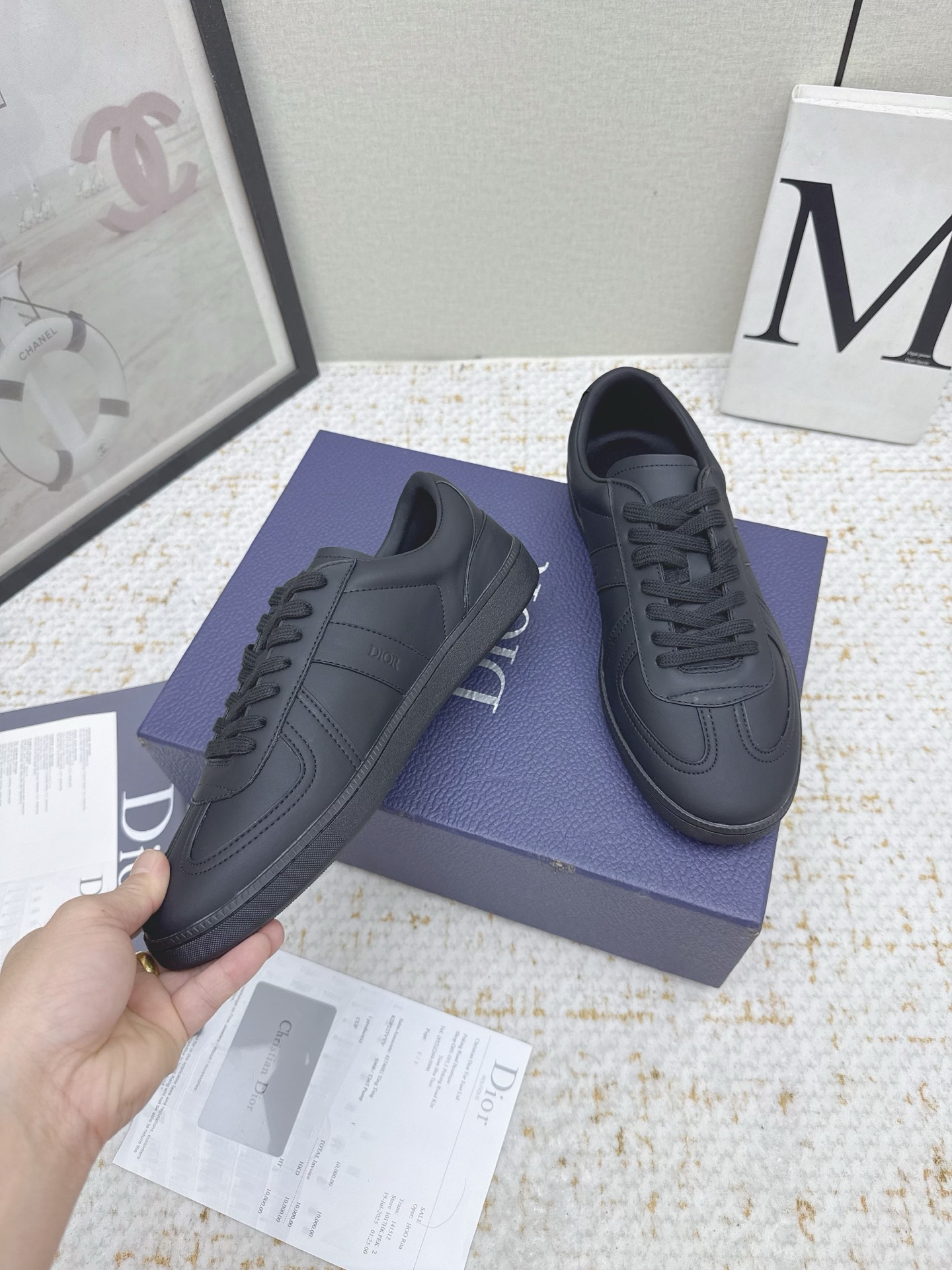 Dior B01 Matchpoint Leather Sneakers - Black, Iconic CD Logo, Couple Style 5 i1756106101067 5144 0 3