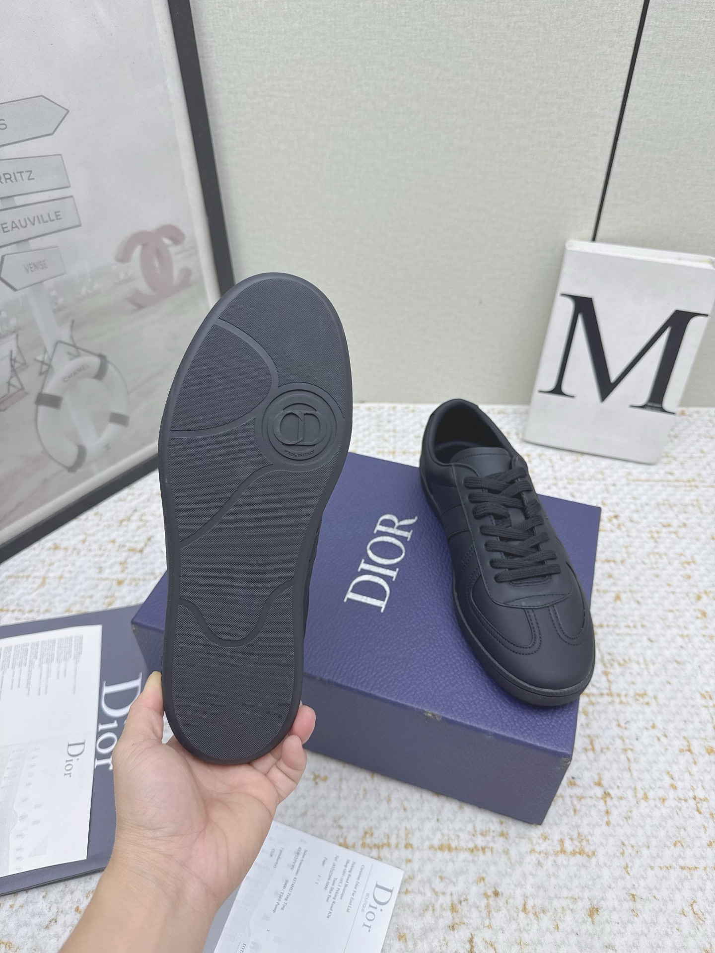 Dior B01 Matchpoint Leather Sneakers - Black, Iconic CD Logo, Couple Style 7 i1756106101158 4363 0 5
