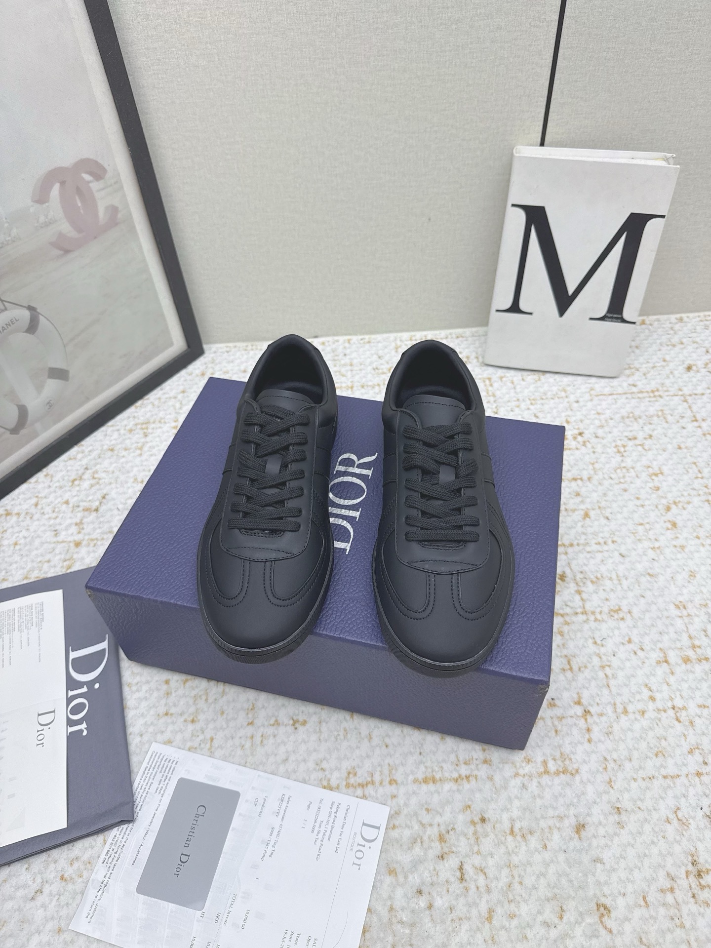 Dior B01 Matchpoint Leather Sneakers - Black, Iconic CD Logo, Couple Style 3 i1756106102522 2306 0 1