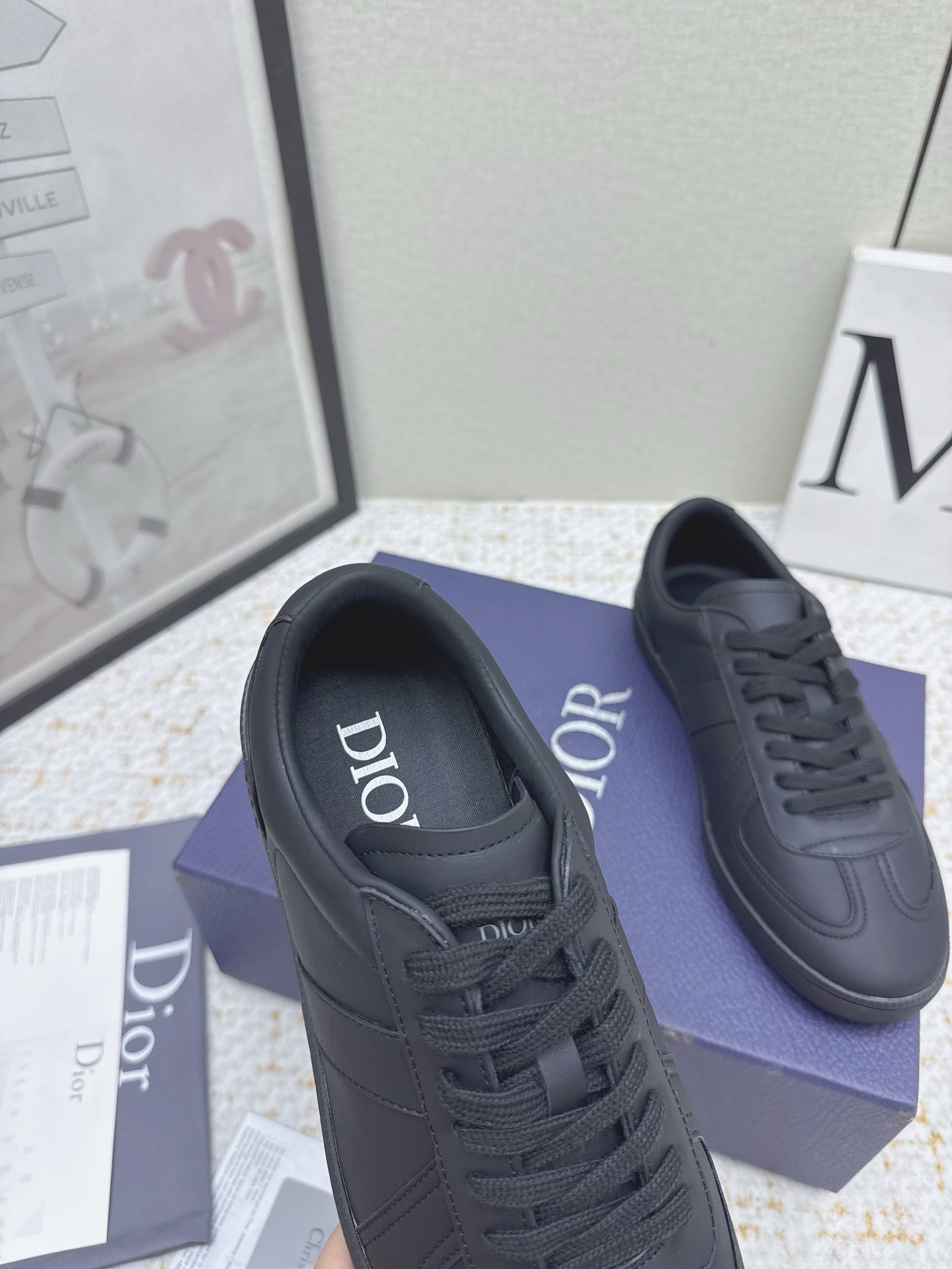 Dior B01 Matchpoint Leather Sneakers - Black, Iconic CD Logo, Couple Style 8 i1756106102596 5223 0 6