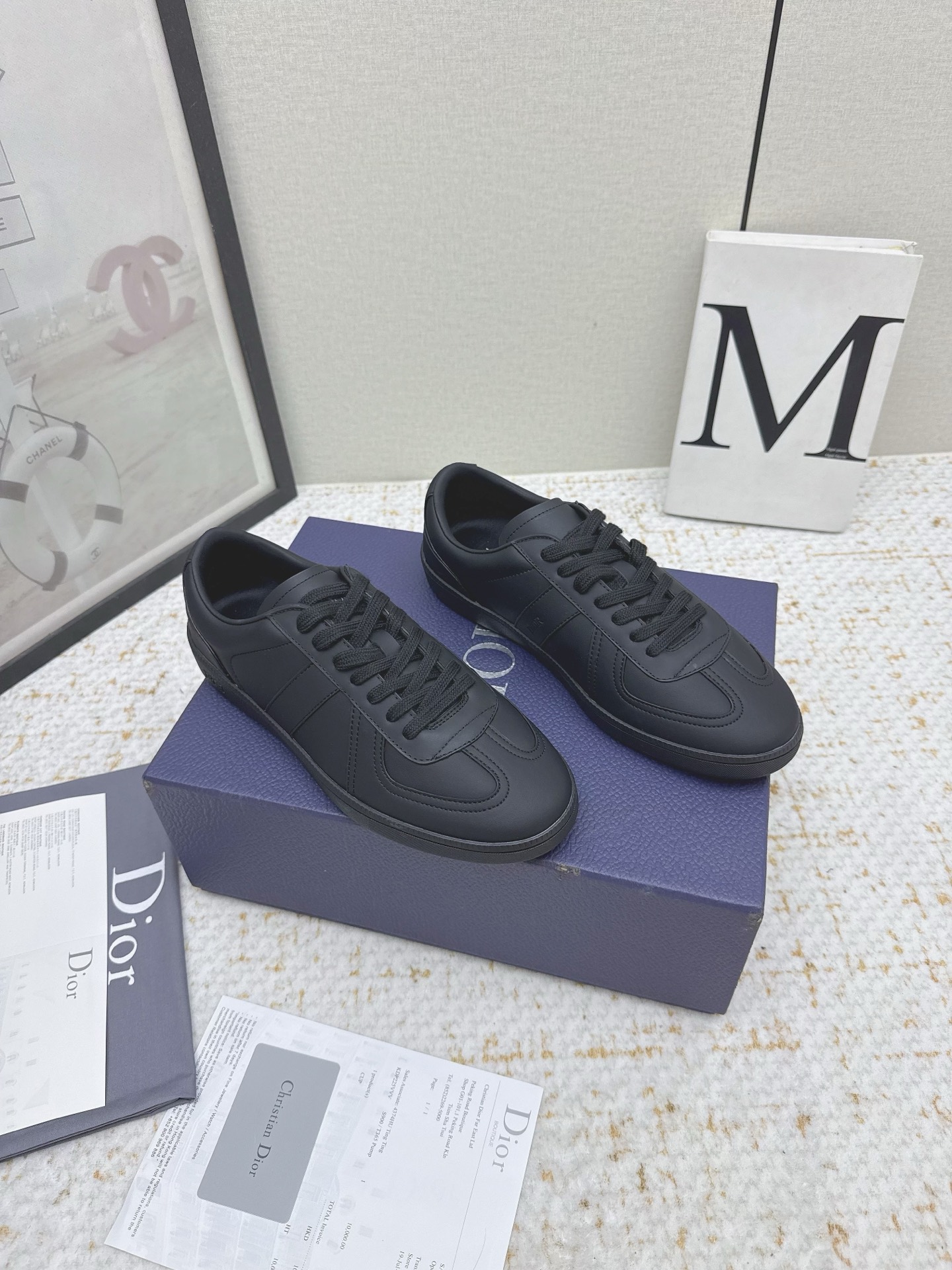 Dior B01 Matchpoint Leather Sneakers - Black, Iconic CD Logo, Couple Style 2 i1756106102622 5494 0 0