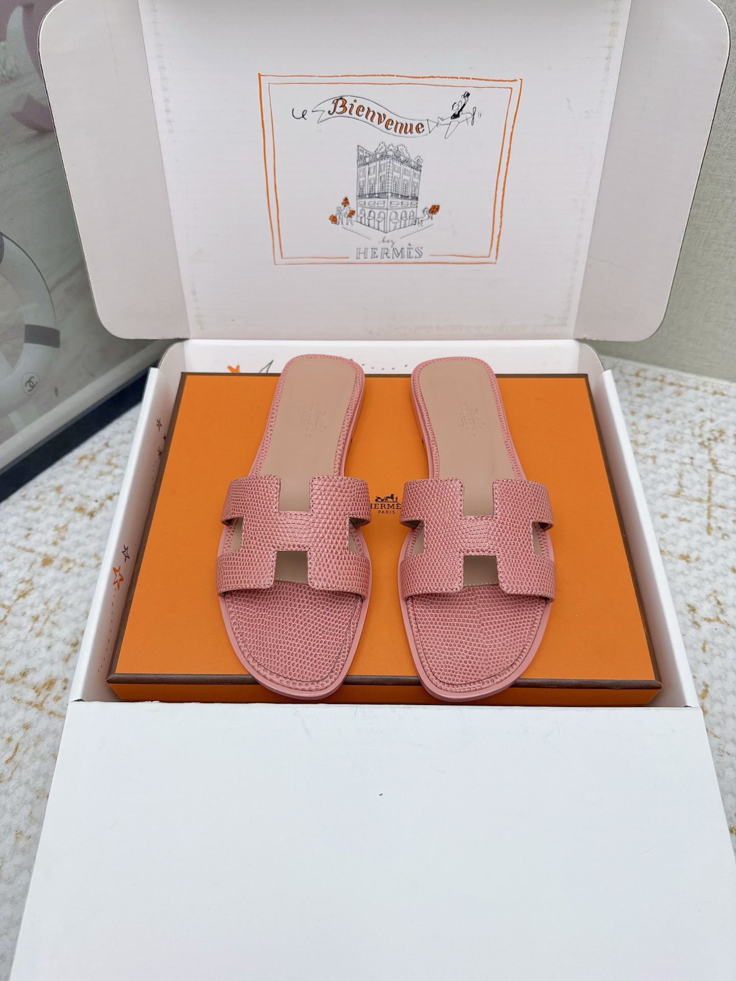 Hermes Style Pink Leather Women's Shoes Lookbook Reference image 1