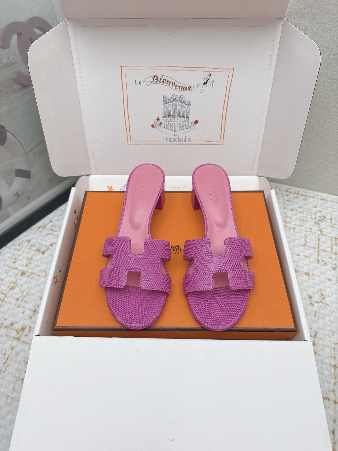 Hermes Style Pink Leather Women's Shoes Lookbook Reference image 1