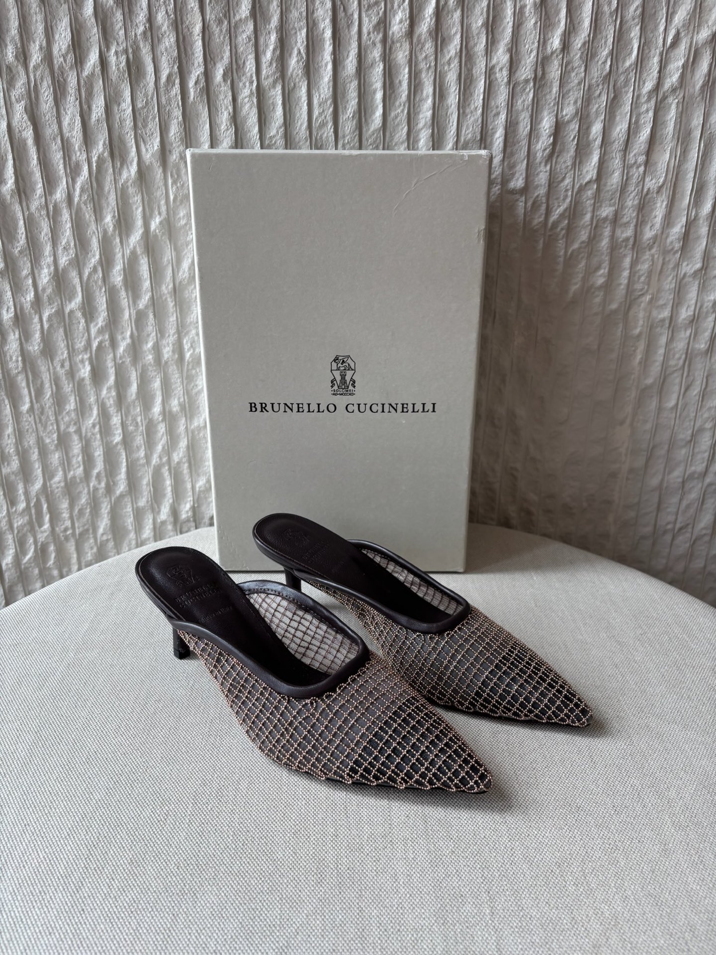 Мюли женские Brunello Cucinelli из сетки