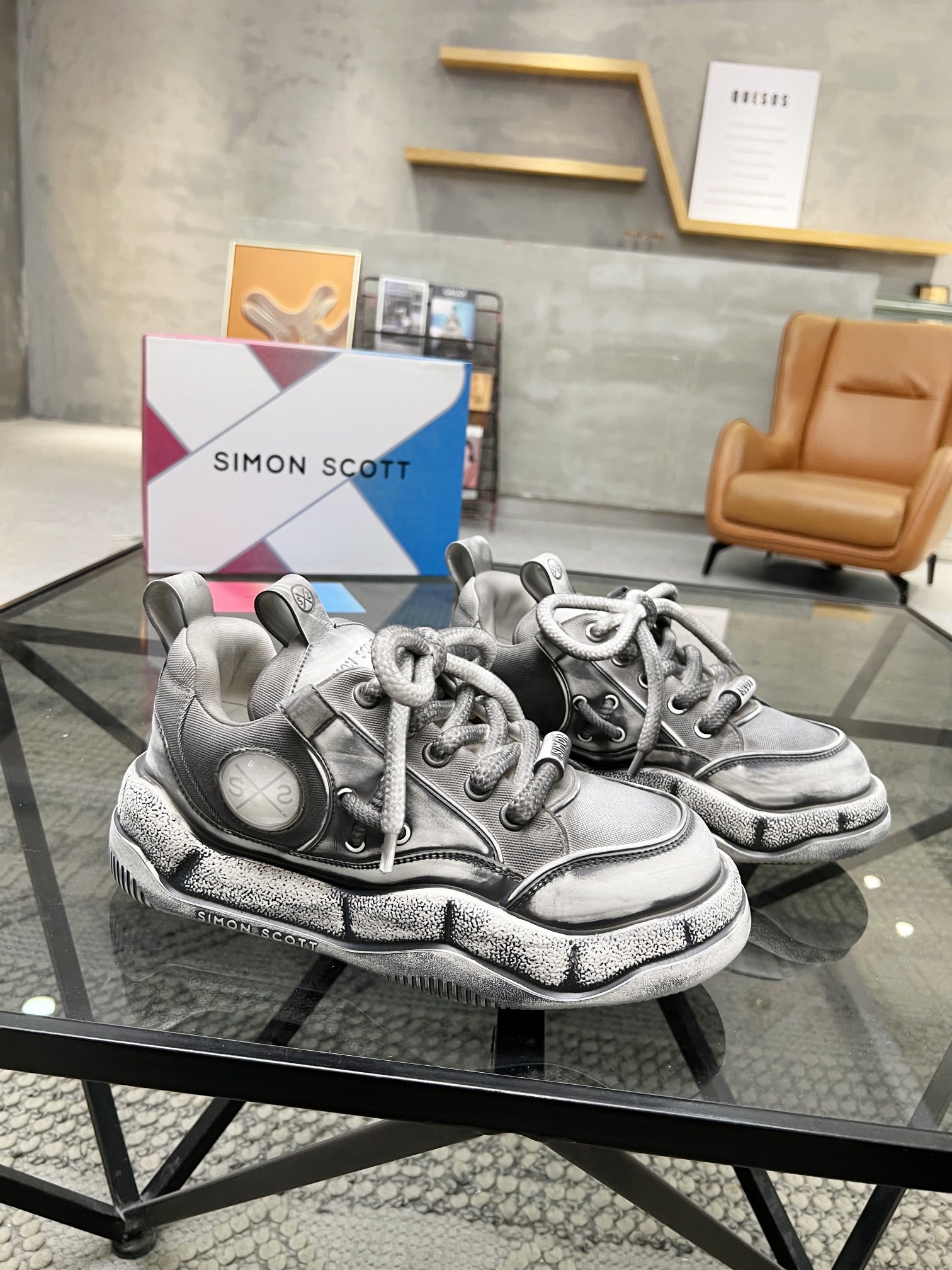 S顶级代购西炸街情侣款官网新品原单货专柜同步鞋面意大利进口牛皮搭配布面料潮达人爆款版面舒适大方透气内里舒
