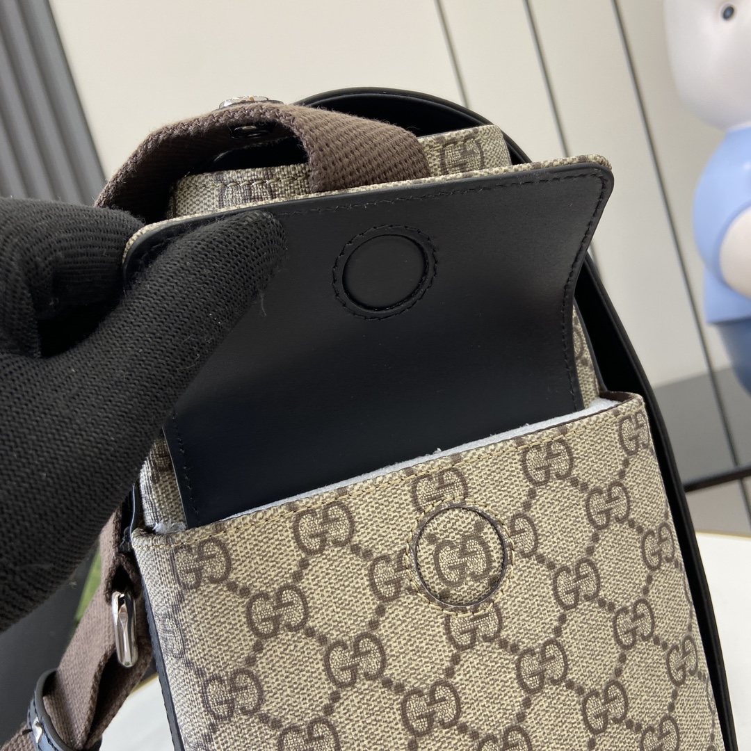 Gucci Supreme Canvas Messenger Bag, Crossbody Mama Bag, Brown/Beige Colors 8 i1724849804 2450 2