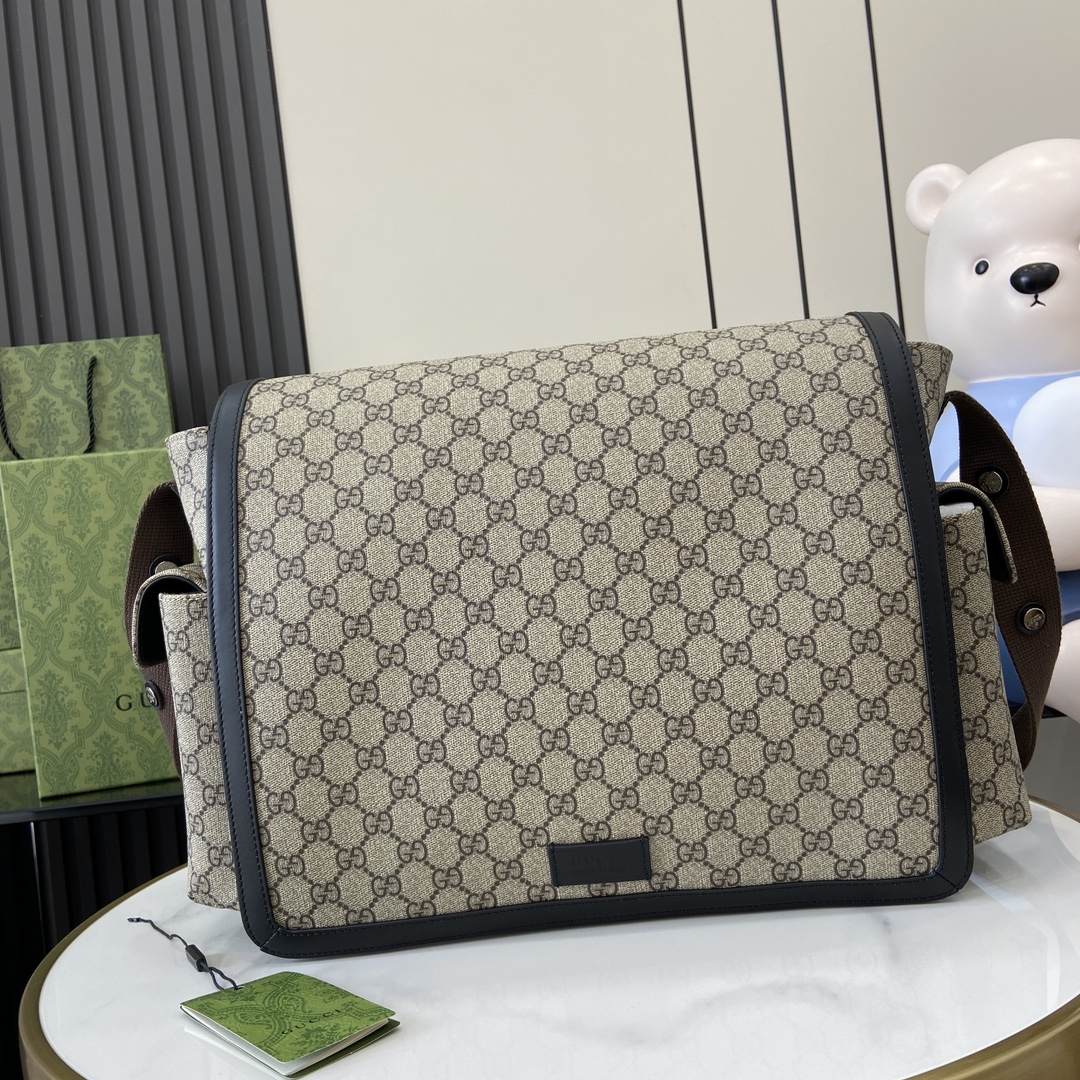 Gucci Supreme Canvas Messenger Bag, Crossbody Mama Bag, Brown/Beige Colors 2 i1724849804 3061 3