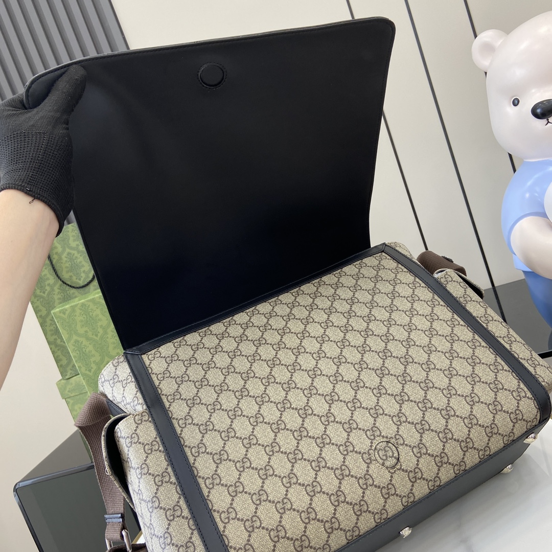 Gucci Supreme Canvas Messenger Bag, Crossbody Mama Bag, Brown/Beige Colors 7 i1724849804 5309 7