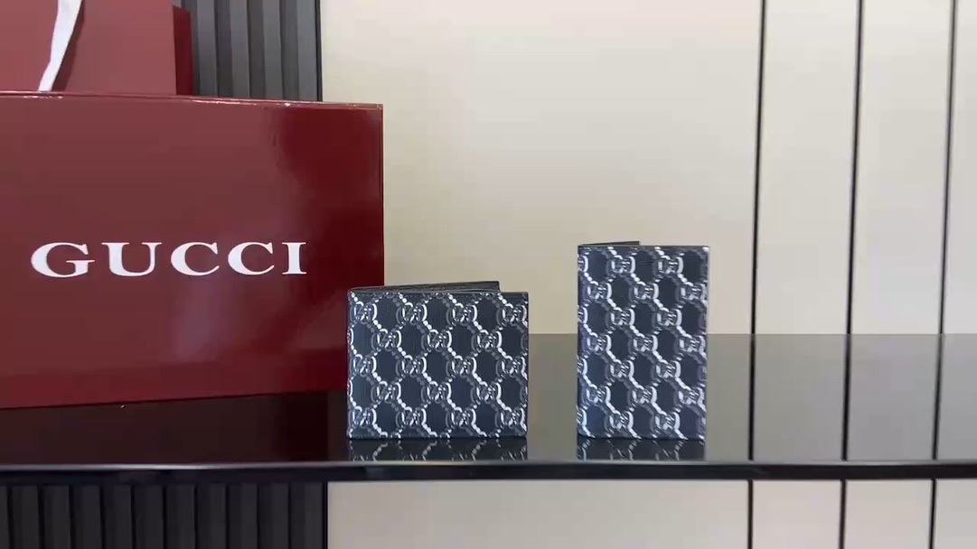 Gucci Portefeuilles Porte-Cartes Motif Litchi