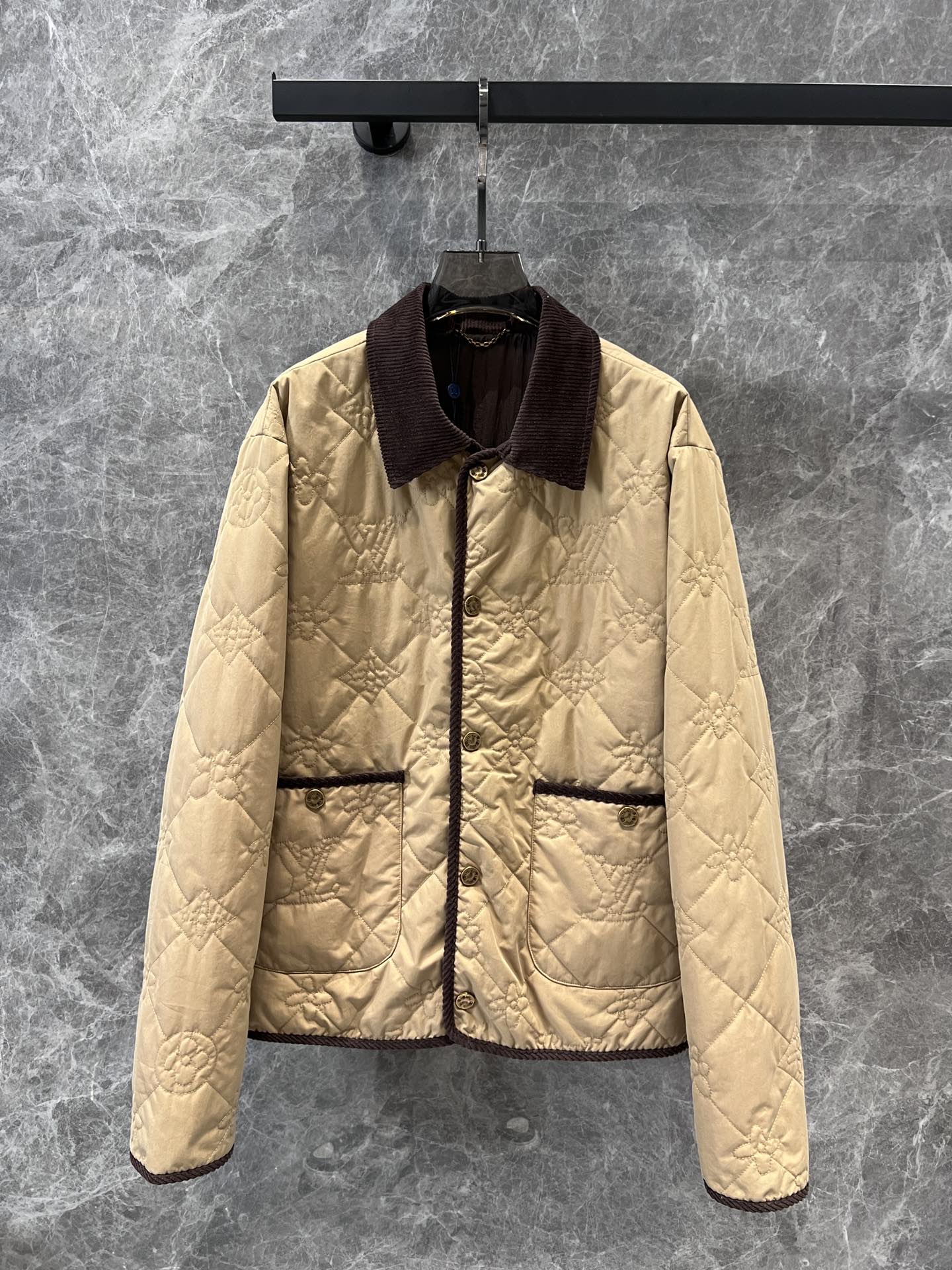 Louis Vuitton Kleding Jas &Jassen Corduroy Katoen Herfst/winter collectie AHH007380