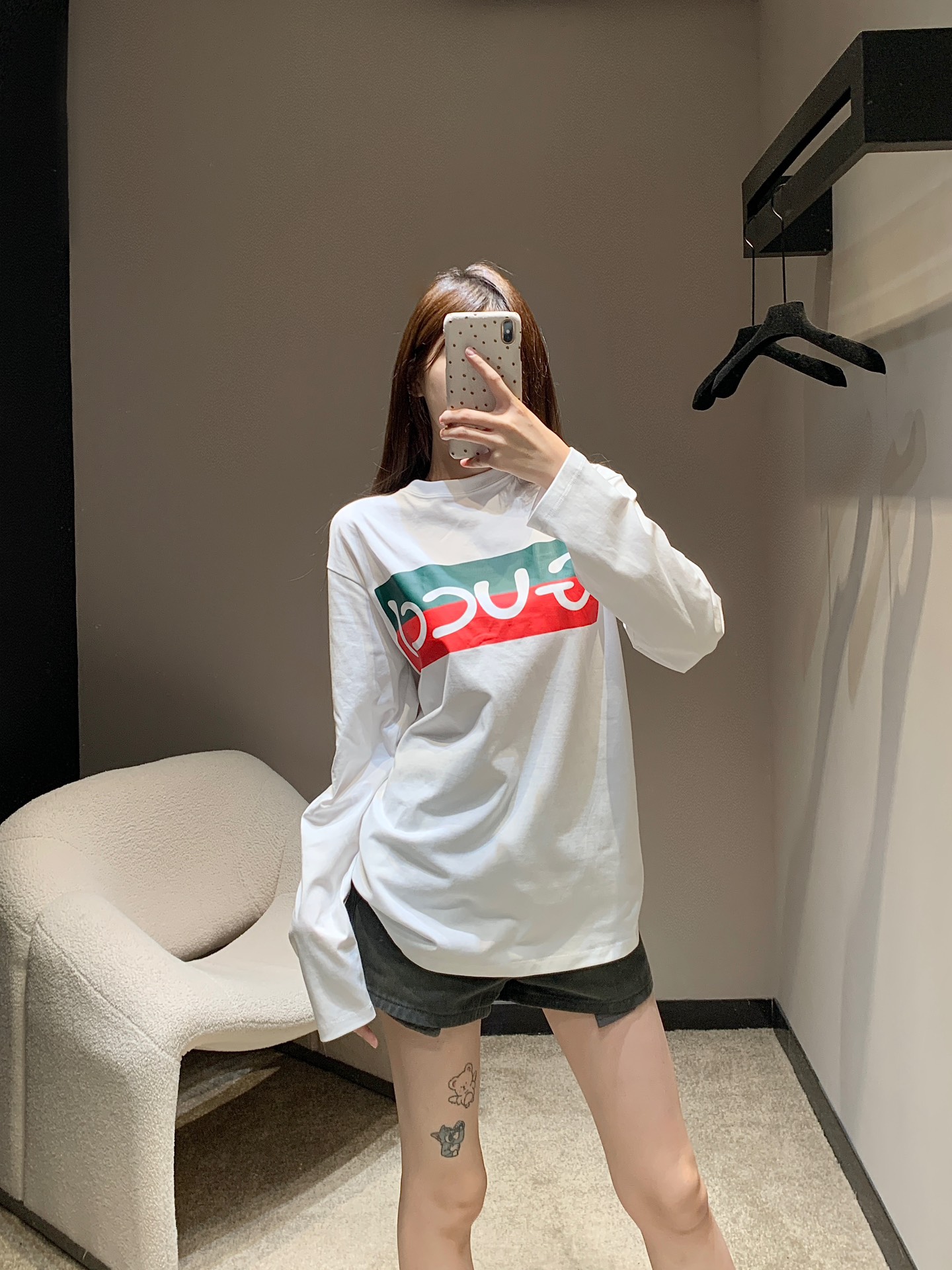 Gucci Odzież T-Shirt Drukowanie Unisex Kolekcja jesienna Długi rękaw