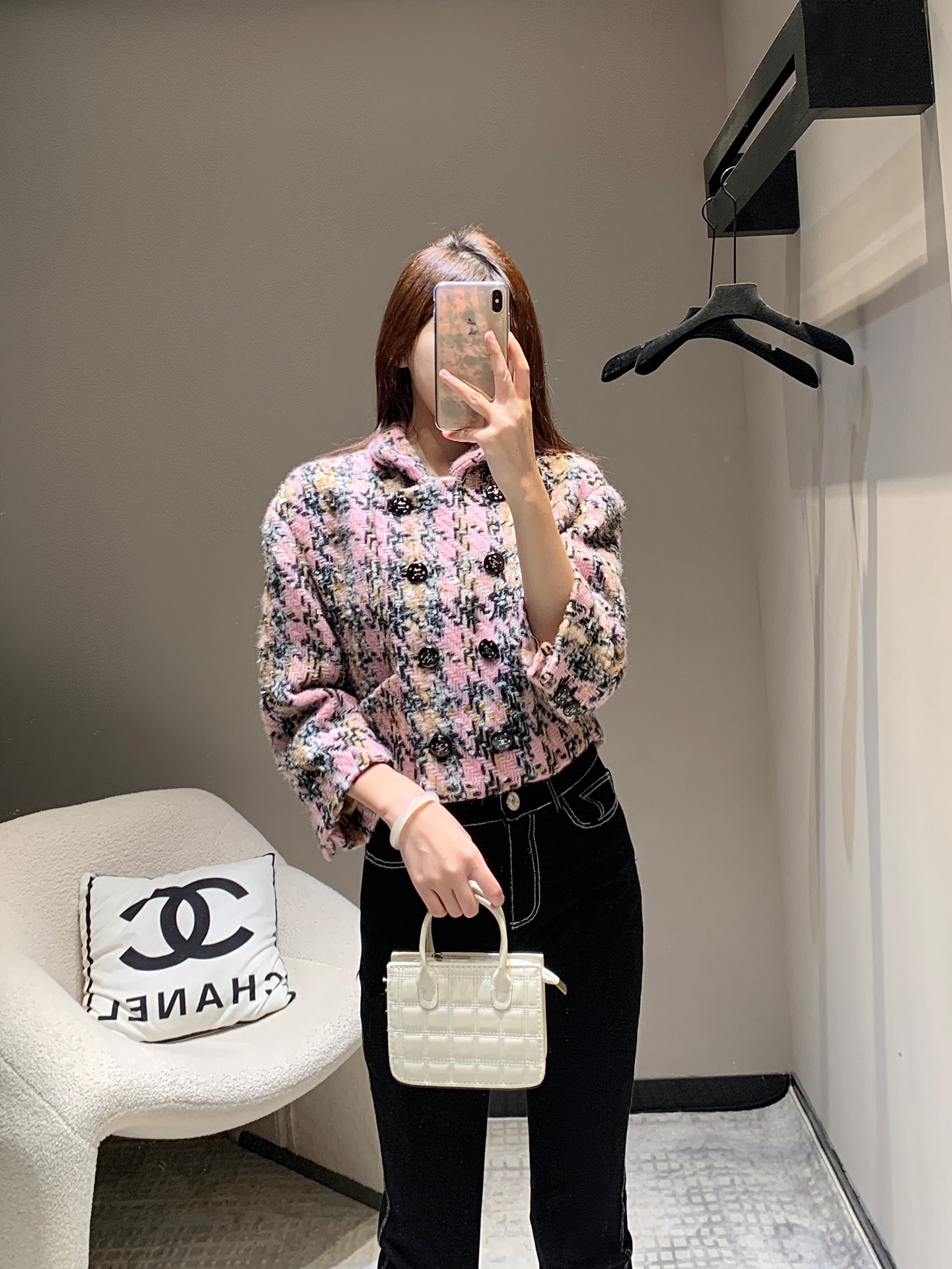 Chanel Abbigliamento Giacca & Soprabito Nero Rosa Collezione Autunno/Inverno Casual