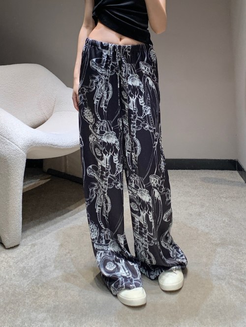 Hermes Printed Drawstring Casual Pants - Chic, Comfortable, and Stylish 1 Hermes Printed Drawstring Casual Pants - Chic, Comfortable, and Stylish