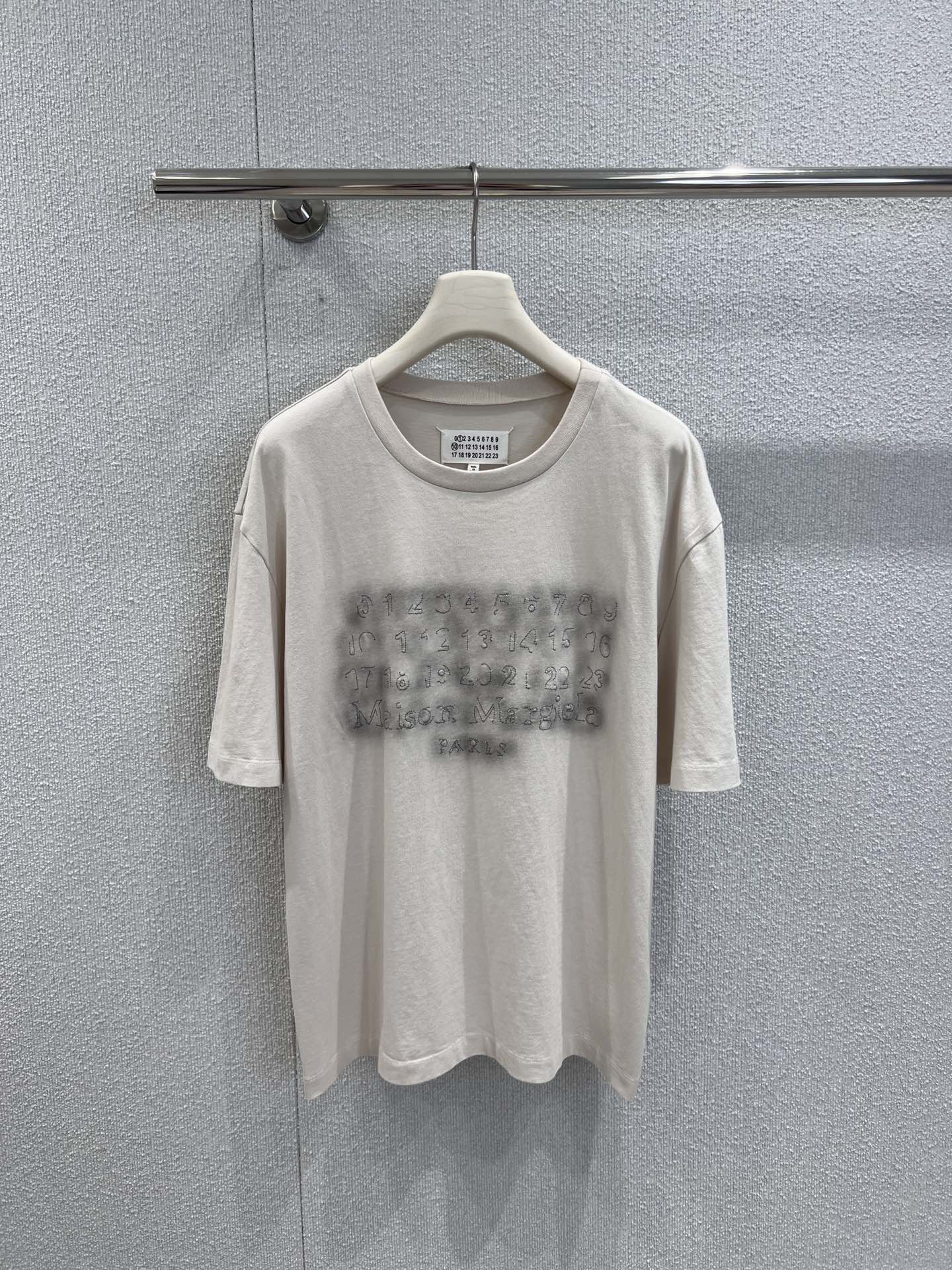 High-End MM6 Digital Suture Logo T-Shirt: Durable and Stylish Upgrade Option