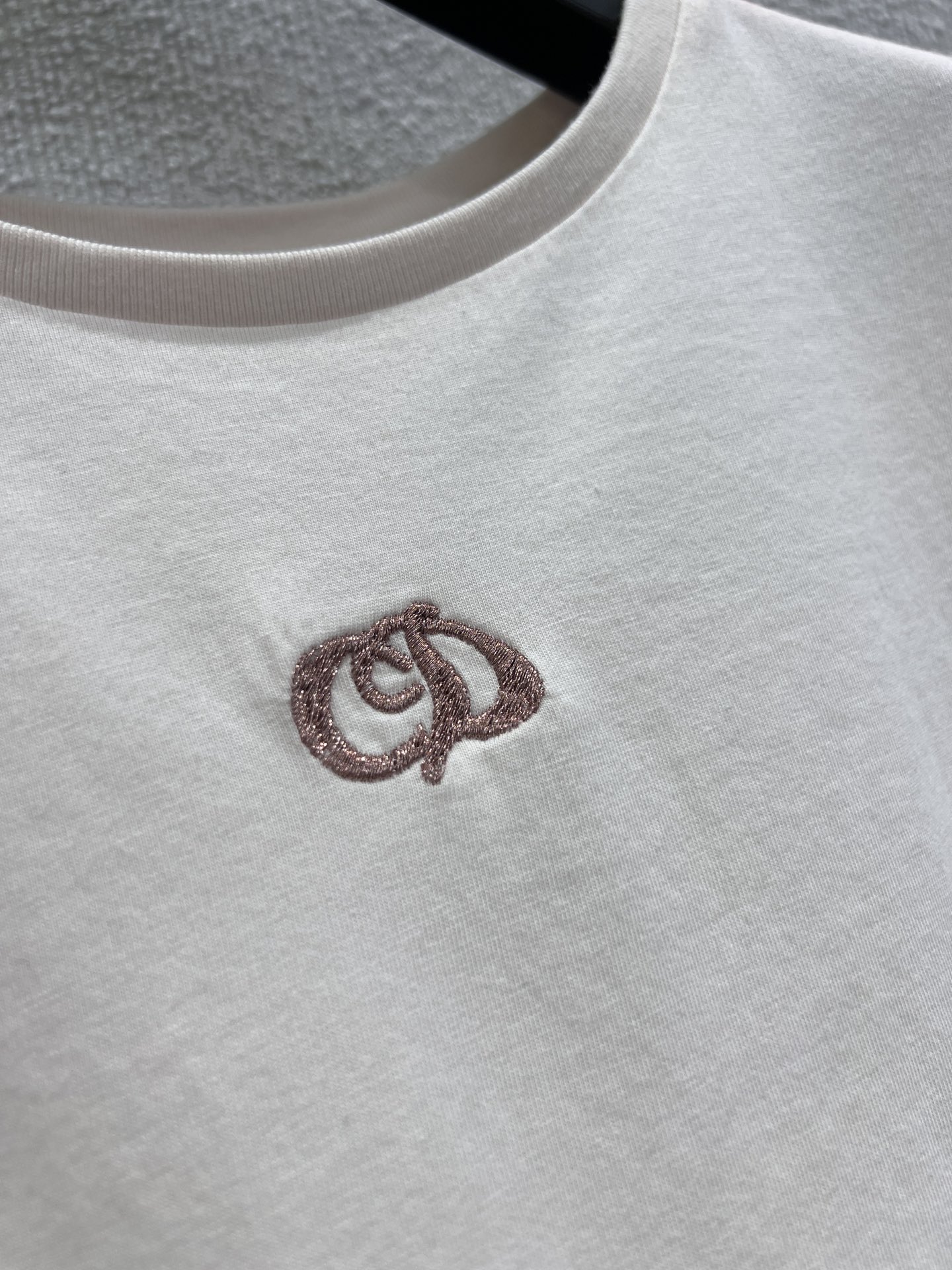 Dior Women's Embroidered Logo Cotton T-Shirt Short Flutter Sleeve Tee 6 i1753936616 5039 2