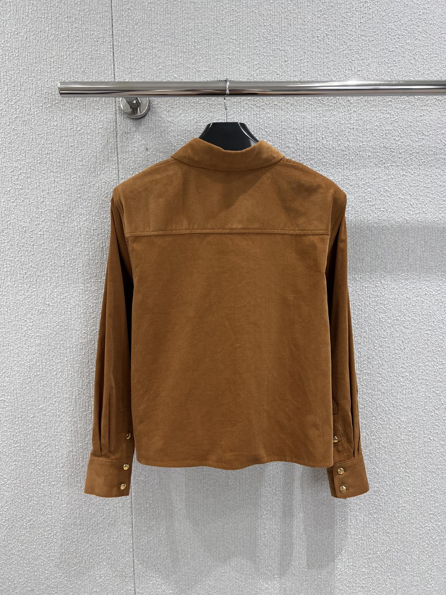 Celine Brown Embroidered Pocket Short Shirt - Chic Fall Style 3 i1754463749 4922 3