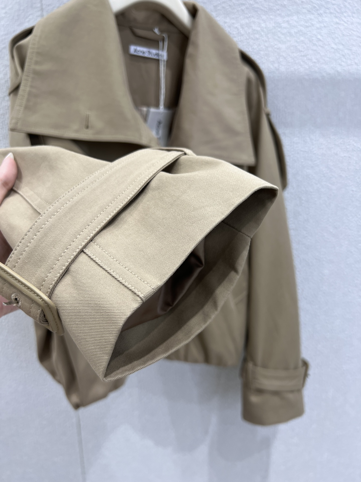 “Acne Studios 25FW Women’s Khaki Jacket with Wool Lining – New Fall Fashion” - 图片 7
