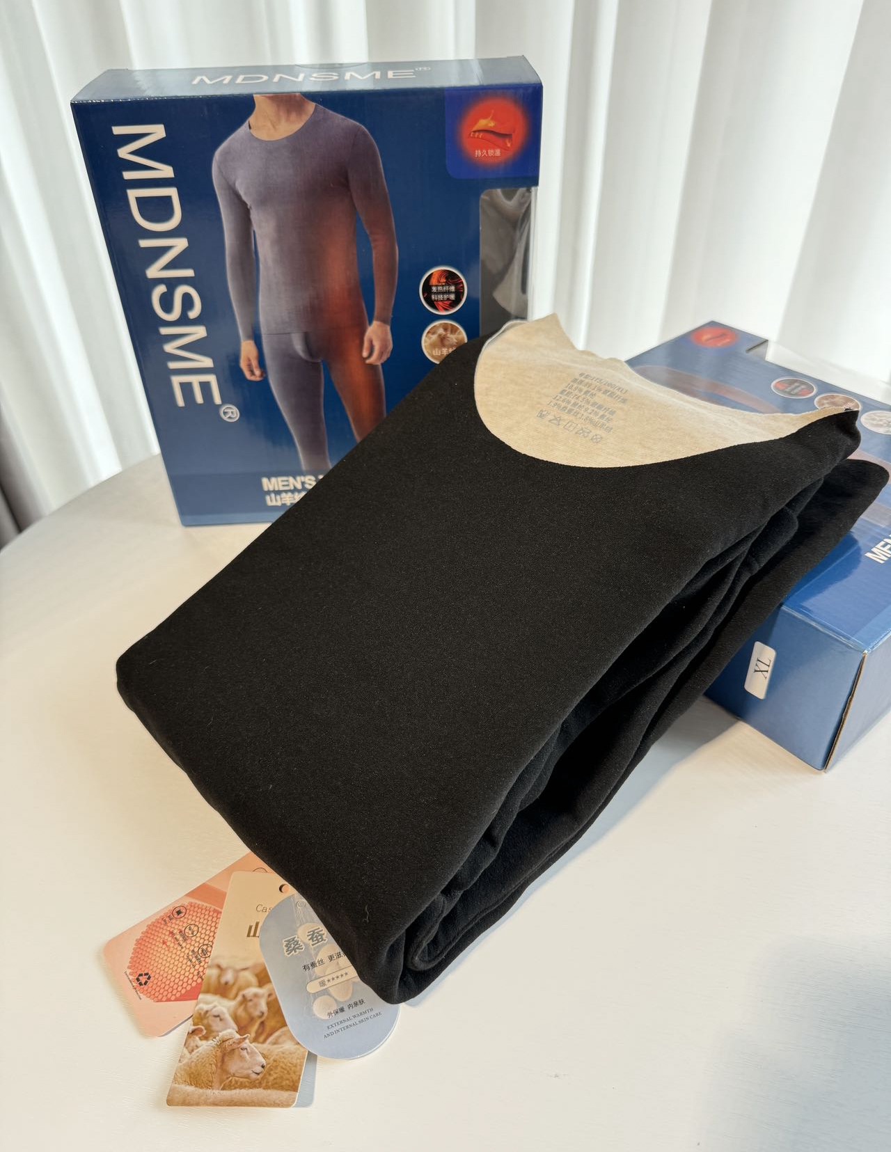 **MDNSME Men's Cashmere & Silk Seamless Thermal Base Layer Set** - Comprehensive 3