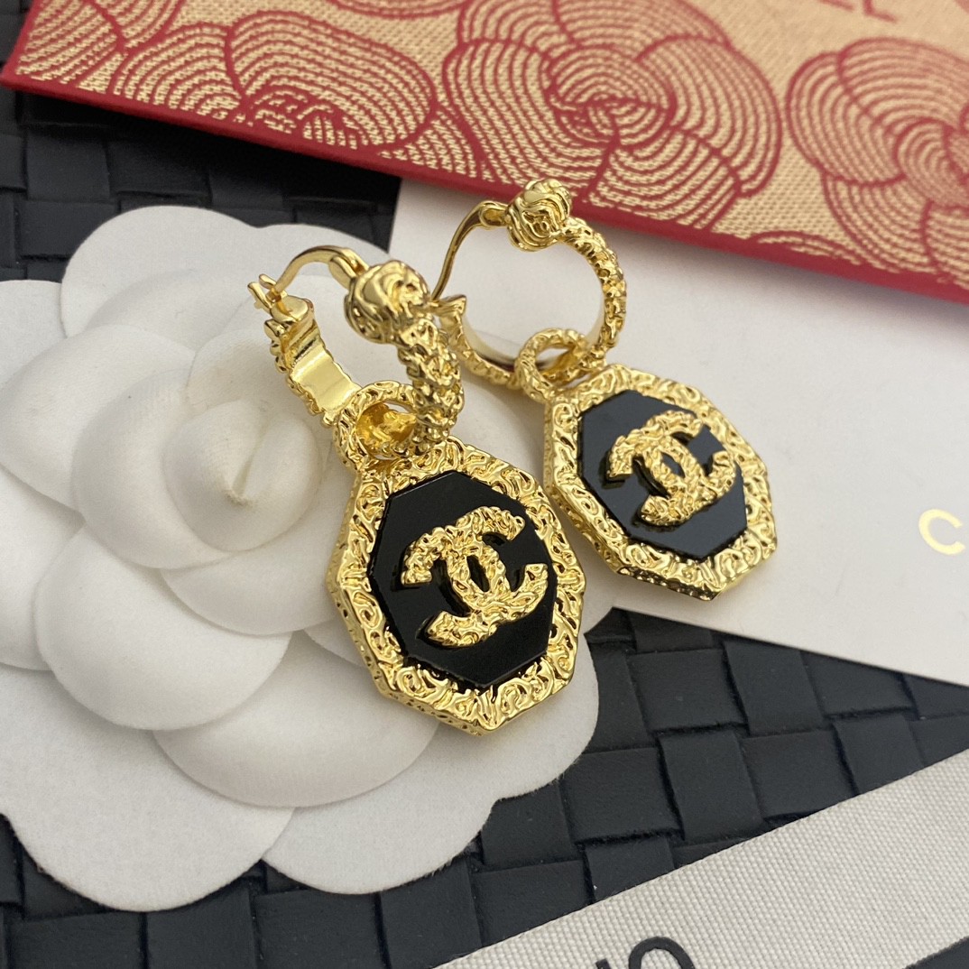 Chanel Jewelry Earring Designer High Replica
 Black Pink