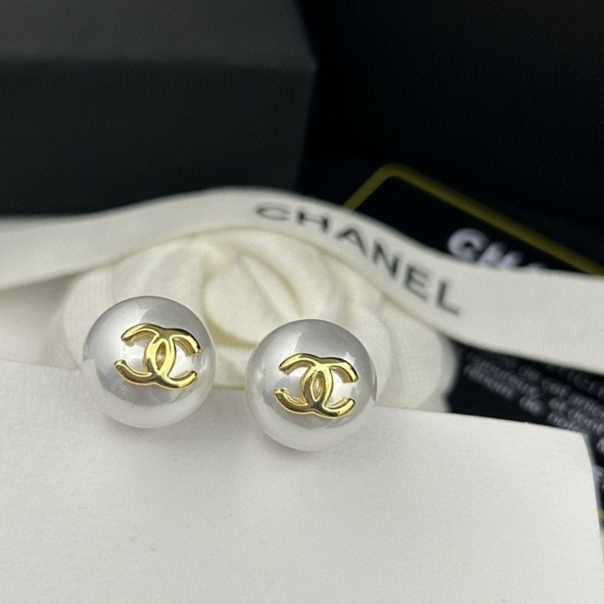 Chanel Joyas Pendiente Amarillo 925 plata Latón