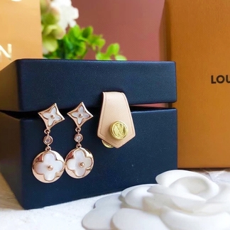 Louis Vuitton Jewelry Earring Gold White Yellow Fashion