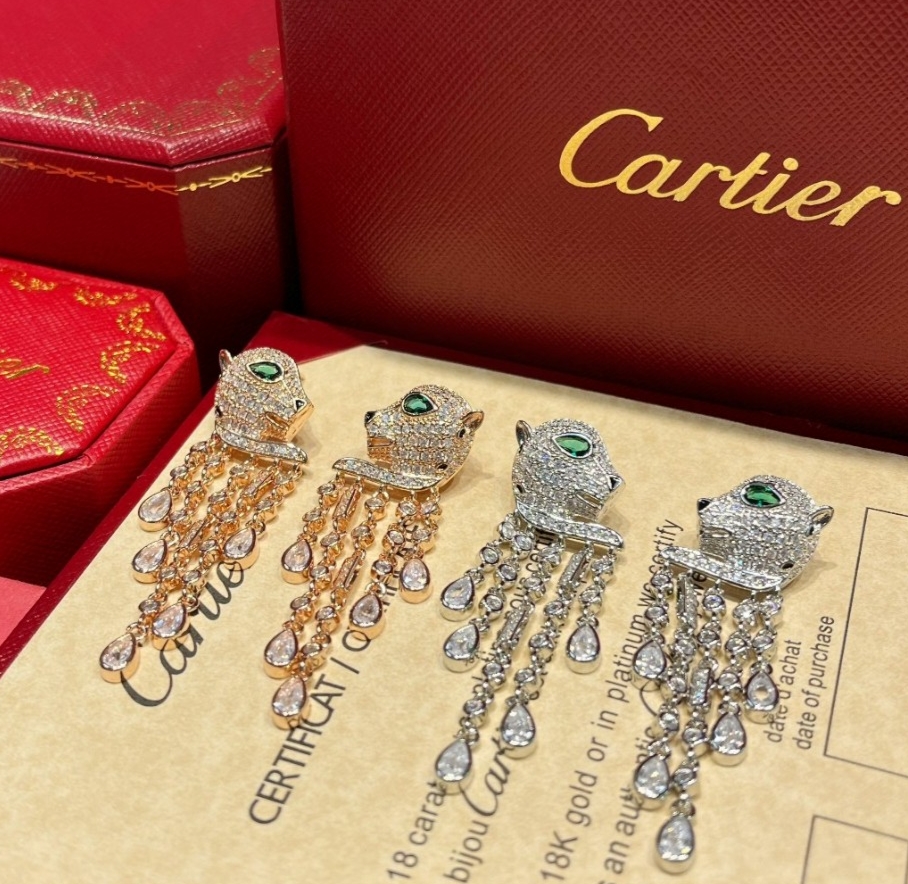 Cartier Joyas Pendiente Verde Fashion