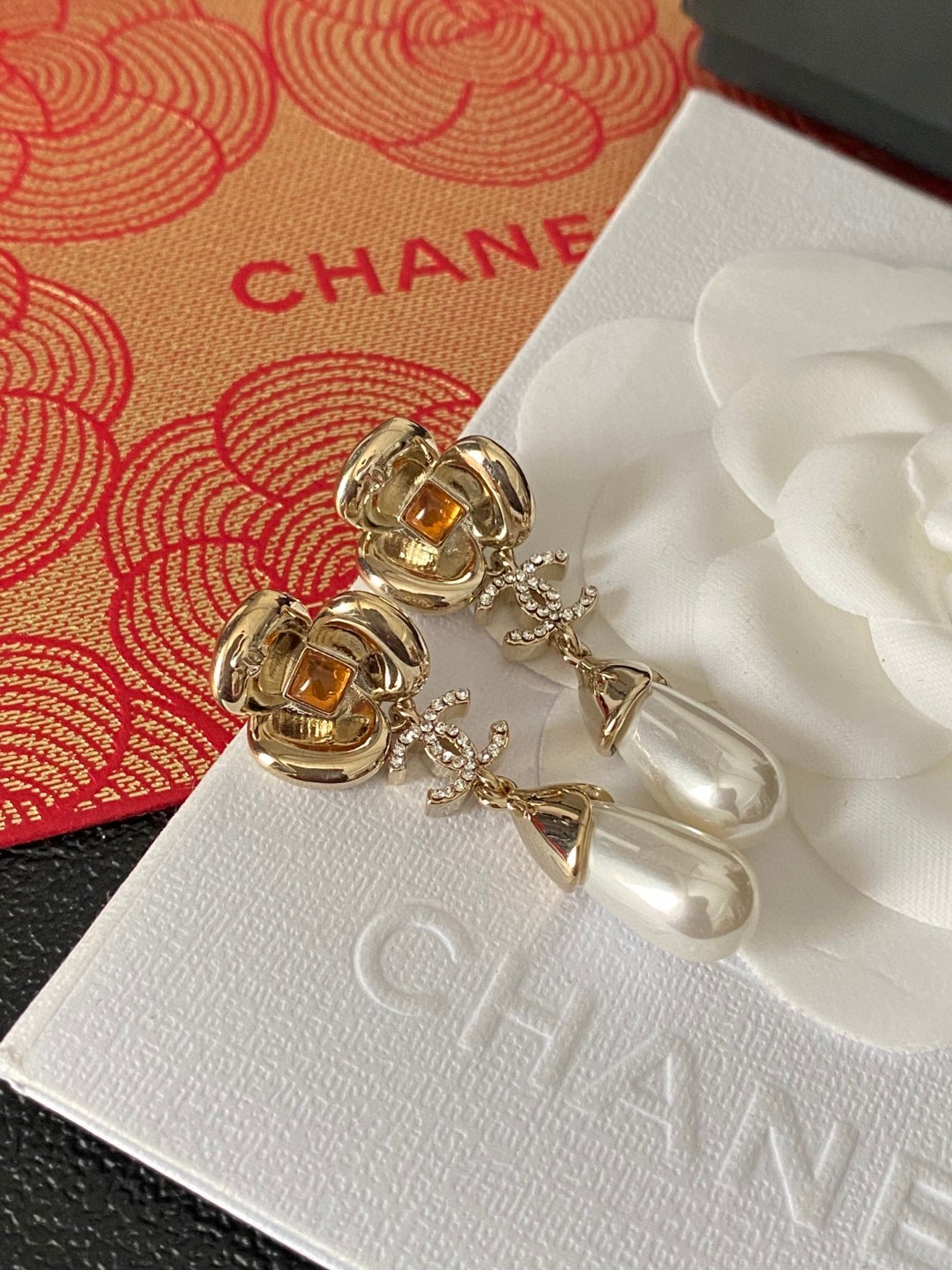 Chanel Jewelry Earring Red Spring/Summer Collection Vintage