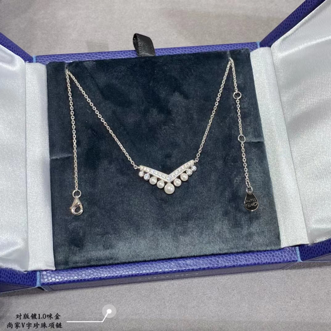 “Customized V-Word Pearl Necklace: High-End, Unique, Personalized Love Witness” - 图片 8