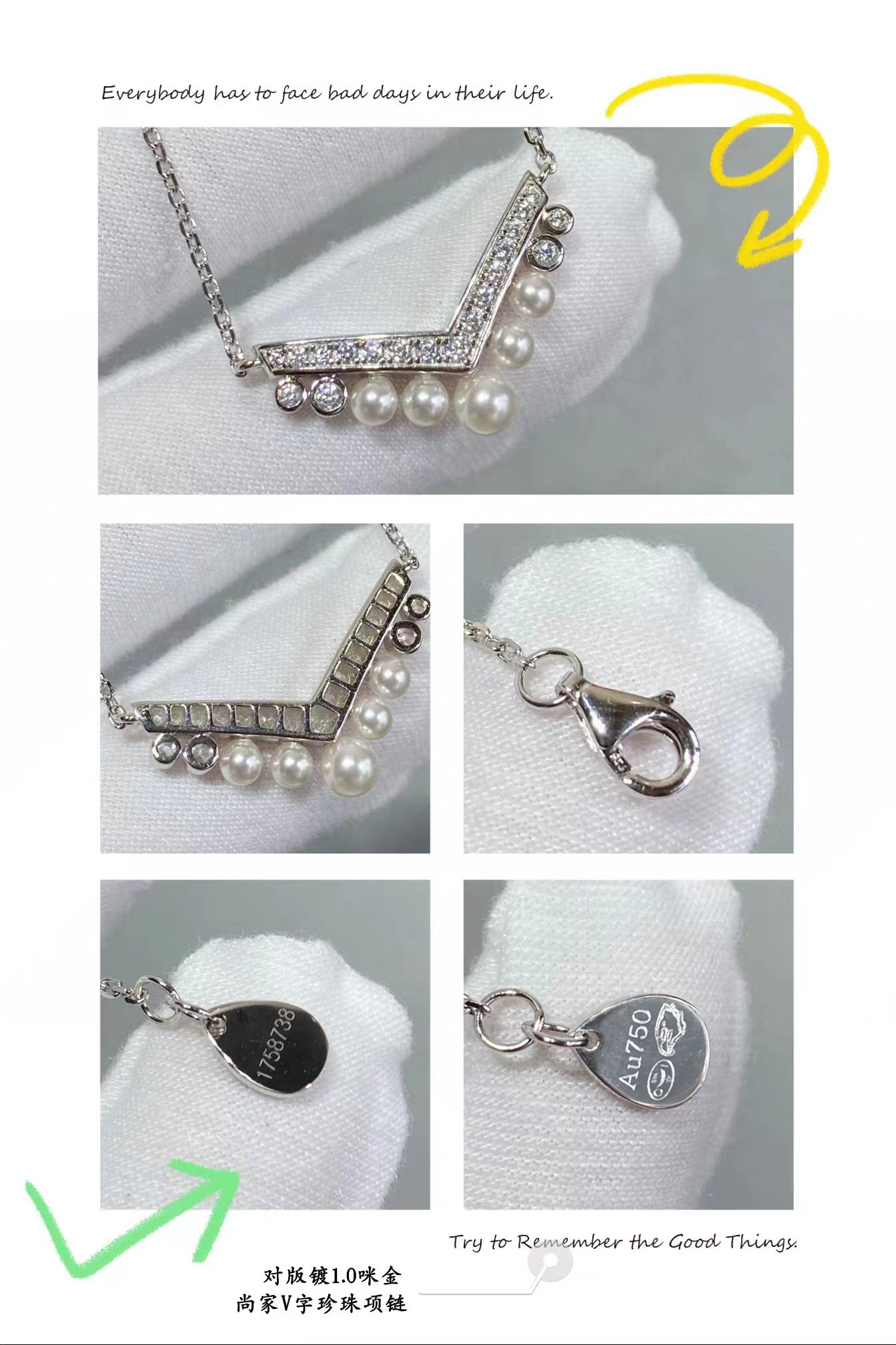 “Customized V-Word Pearl Necklace: High-End, Unique, Personalized Love Witness” - 图片 6