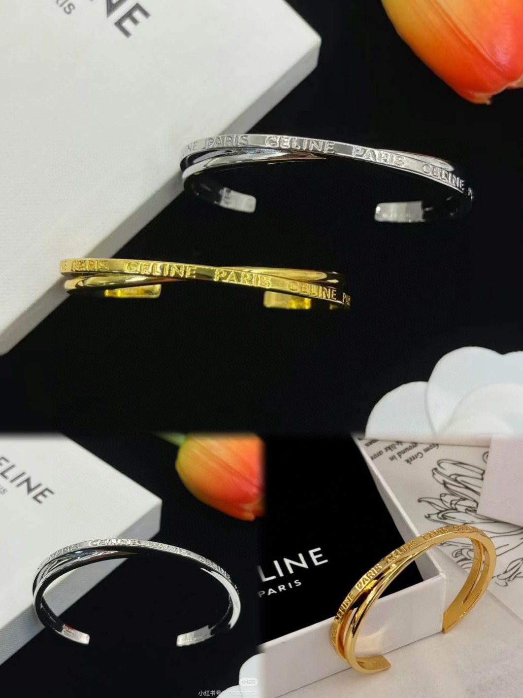 New Celine Jewelry Collection: Sculptural Double-Bracelet and Cross-Ring Designs - 图片 9