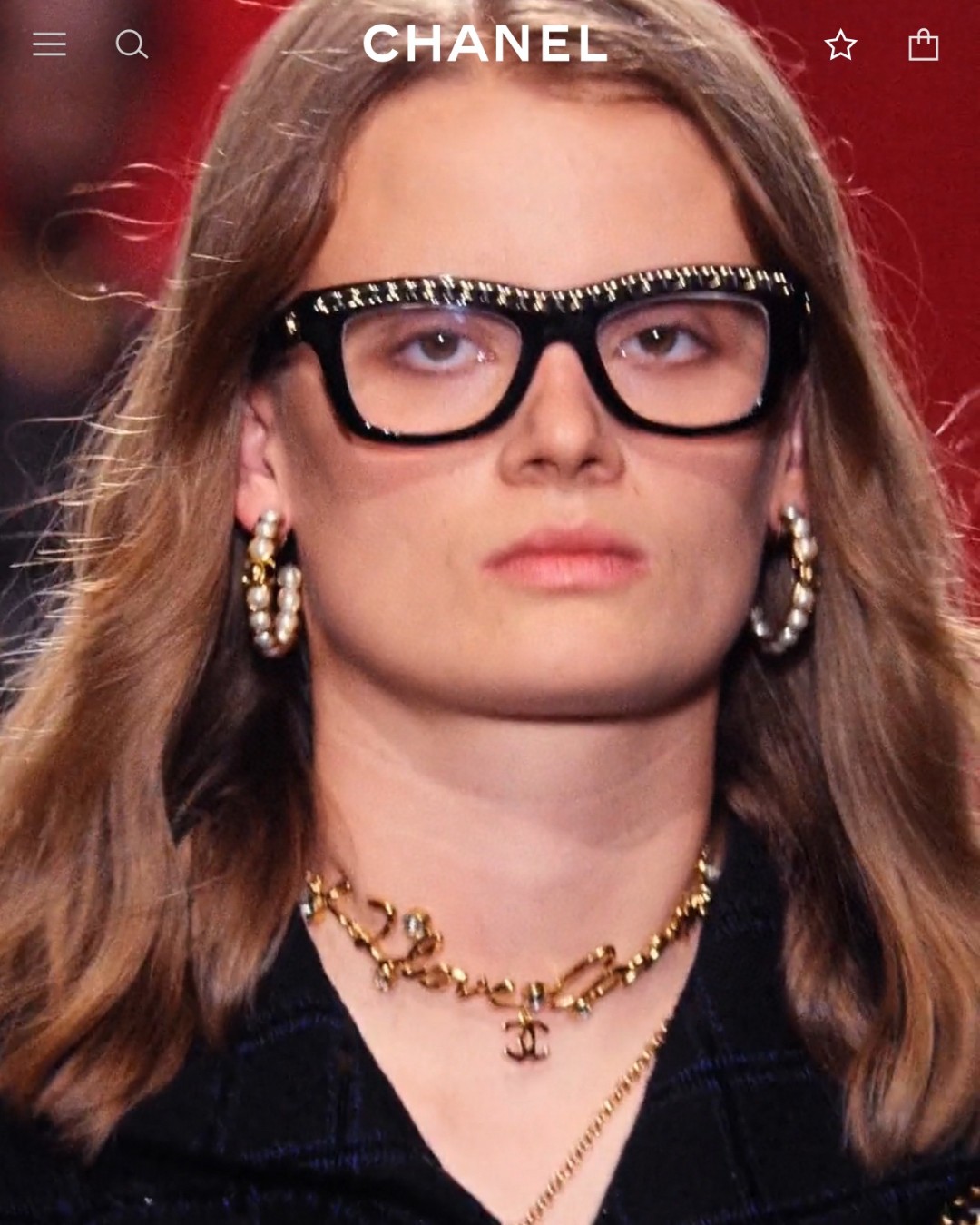 Chanel Chanel小香弯弯圆圈珠耳钉Z 7000