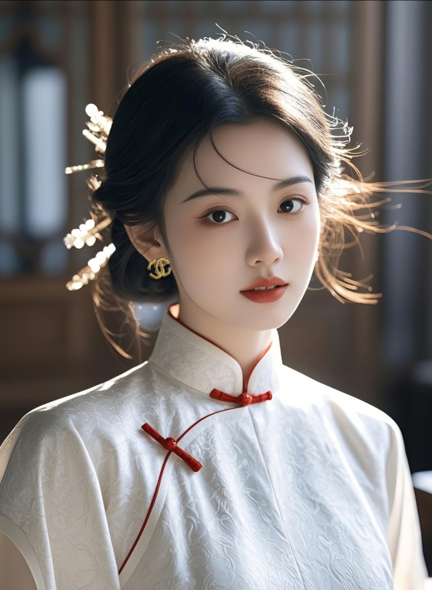 Chanel 卖疯了小香官网主推 精工版小香 最新 Chanel 精雕光面不规则字母耳钉耳环 字母新款