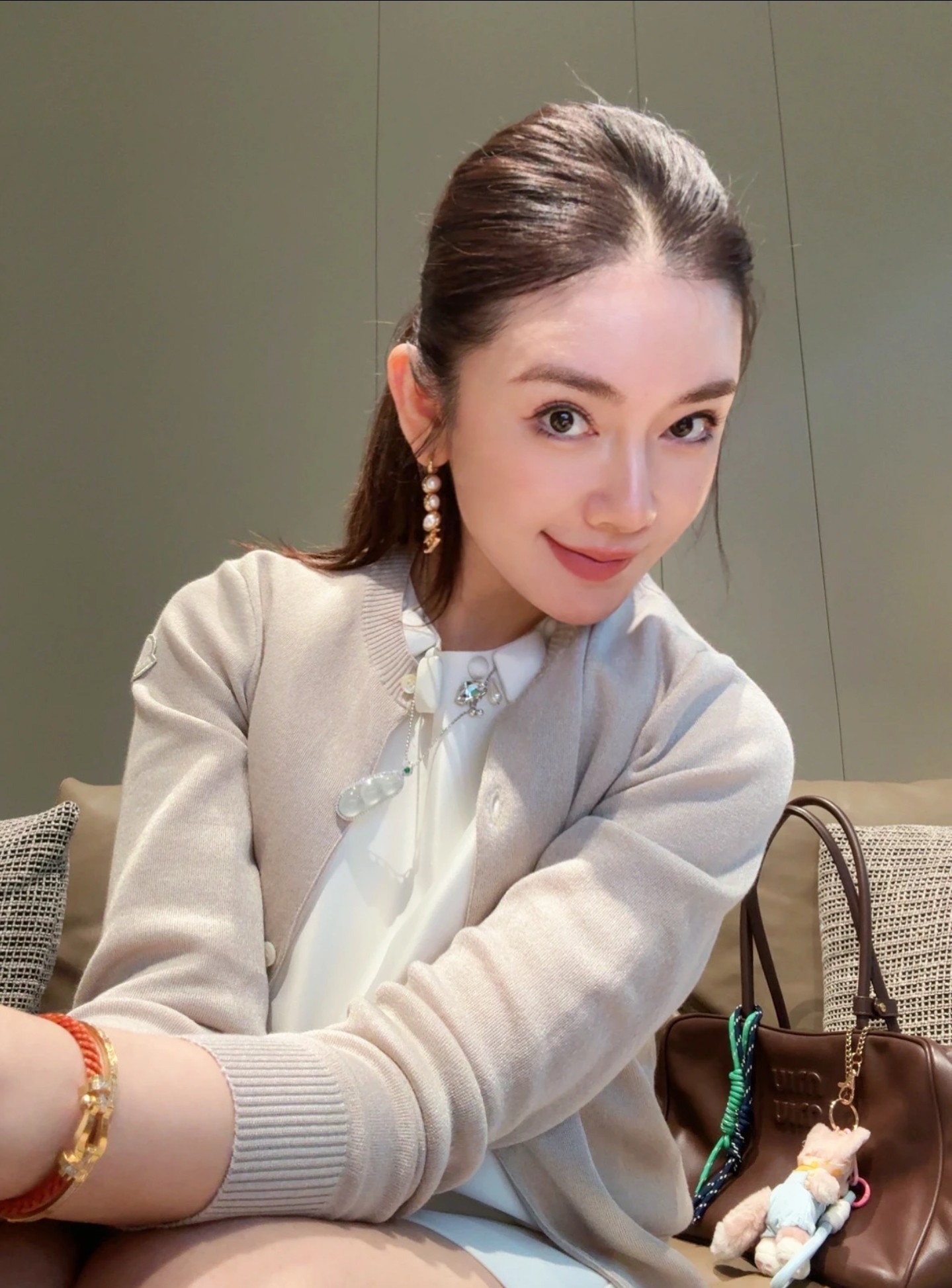 Chanel Ch@nel 香 立体圆环水晶糖珍珠字母流苏耳钉