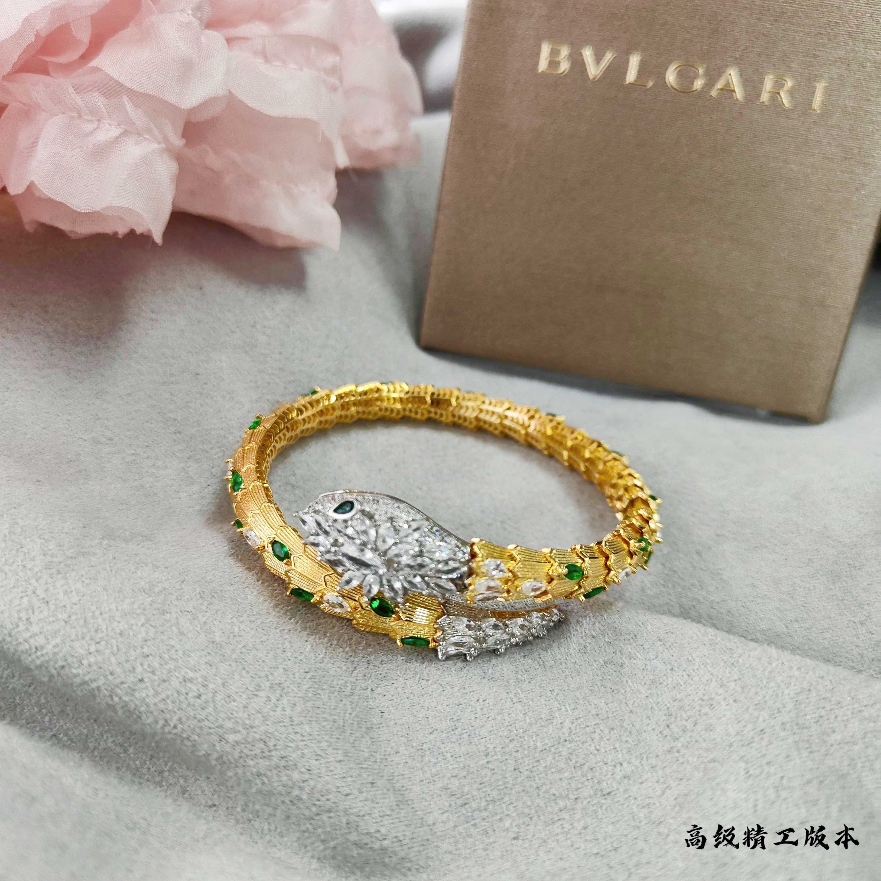 Bvlgari V精高版 宝格丽大号绿眼睛公主蛇手镯 高级精品 奢侈品蛇升级版 BVLGARI 火爆